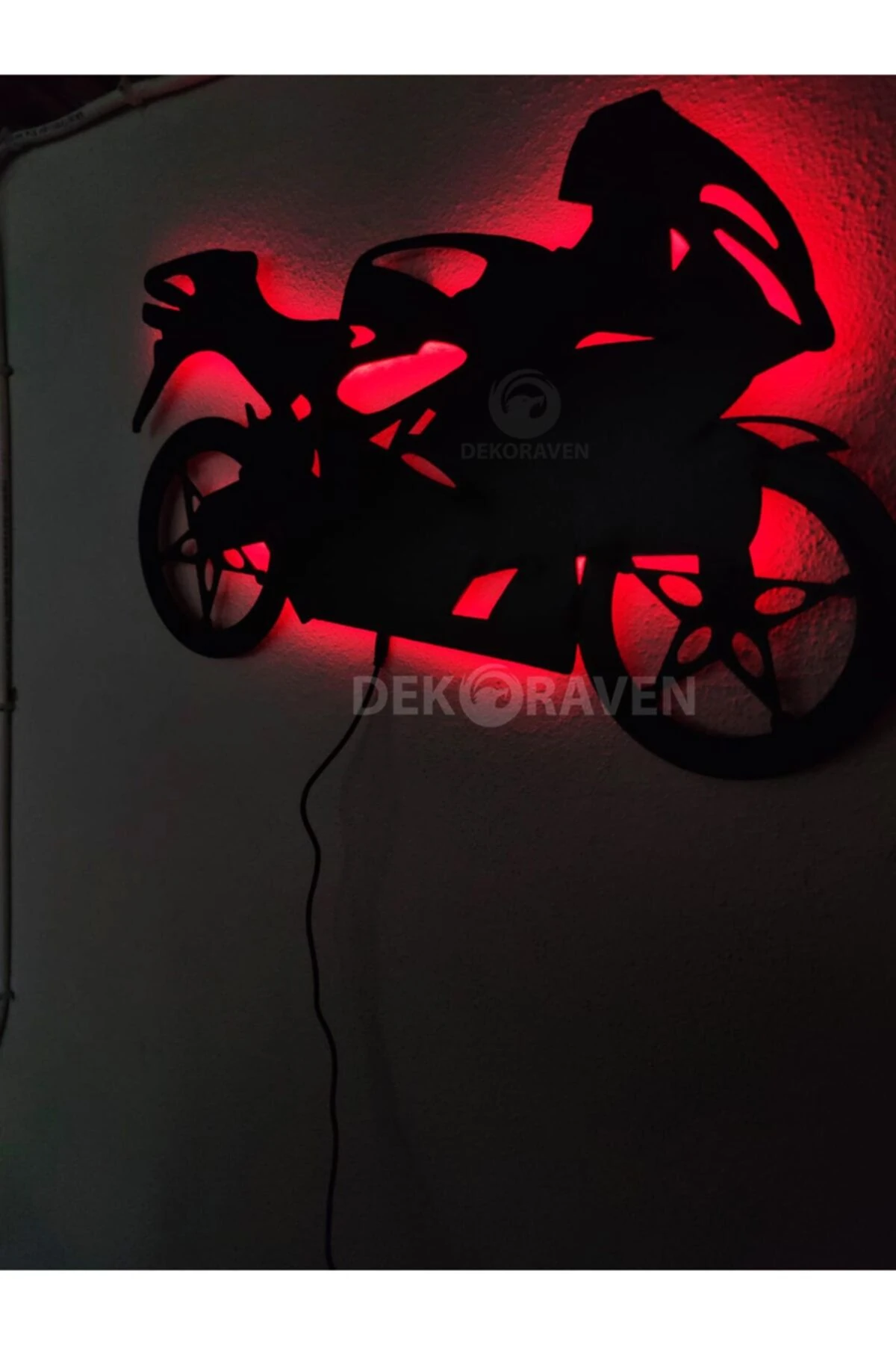 Motorsiket Led Işıklı Tablo