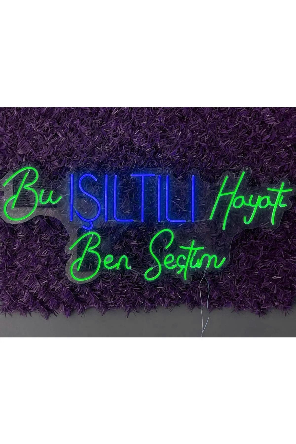 Bu Işıltılı Hayatı Ben Seçtim Yazılı Neon Led Aydınlatma Tabela Güzellik Merkezi Dekorasyon