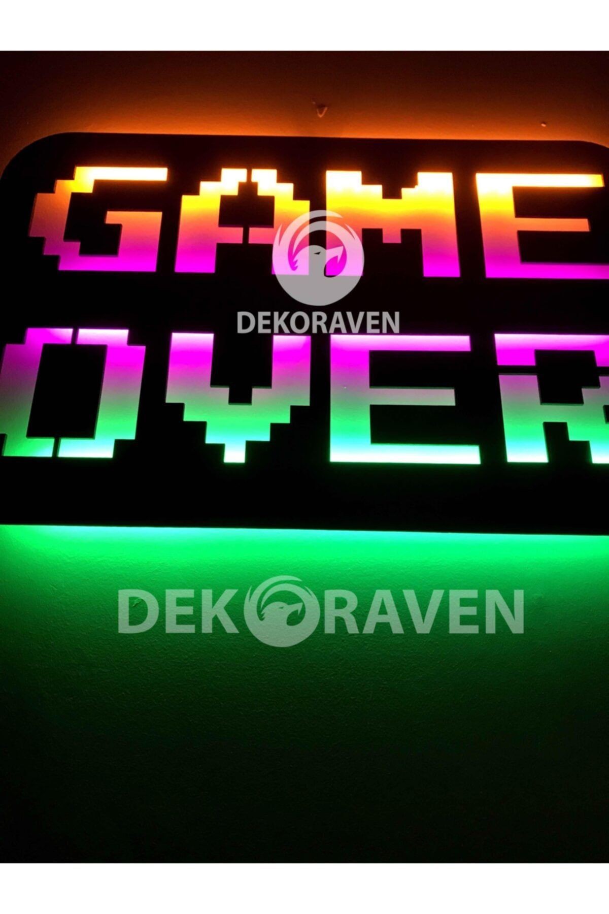 Game Over Işıklı Tablo