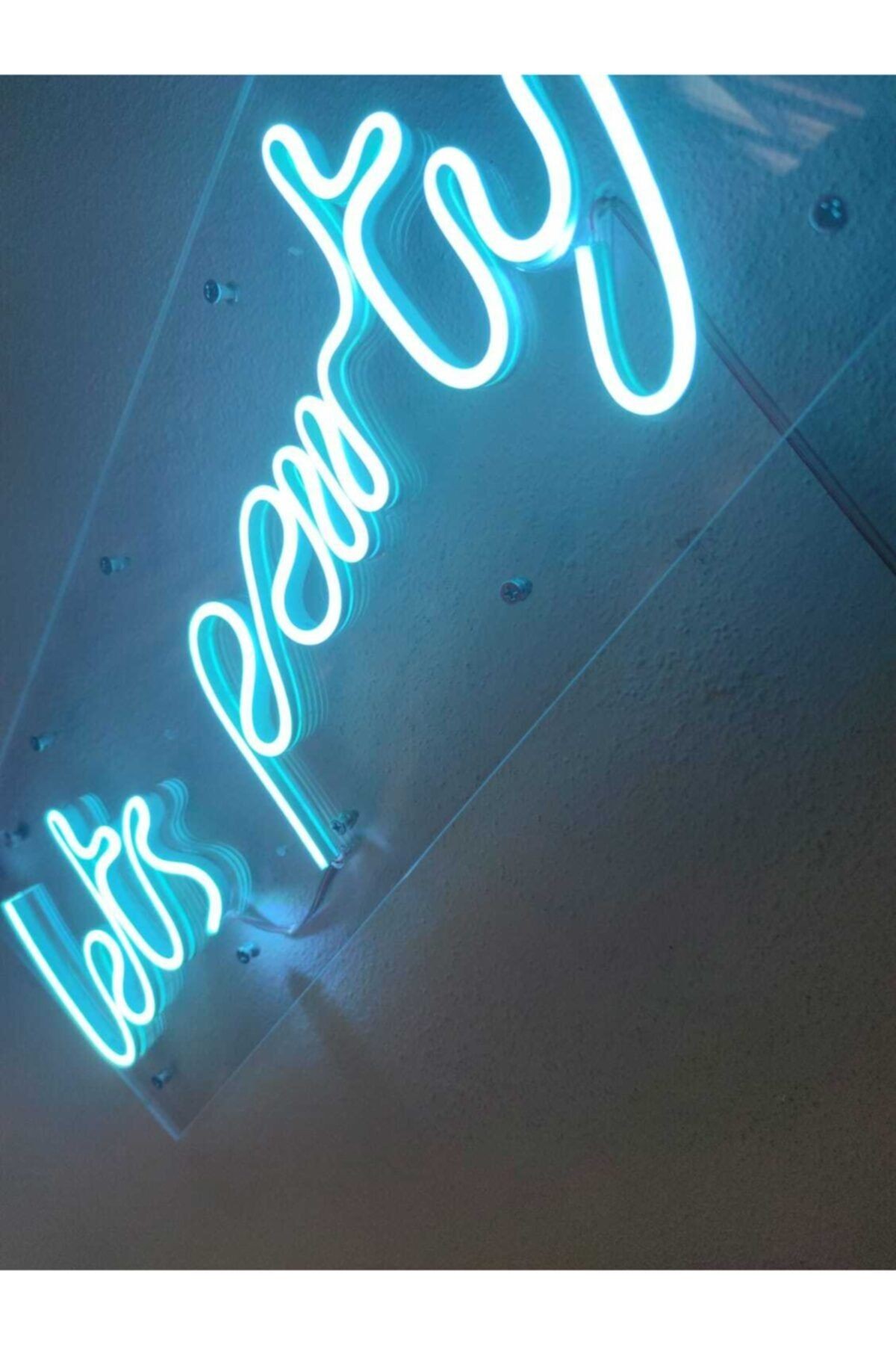 Lets Party Neon Şekiller Işaret Neon Led Dekoratif Duvar Aydınlatması Neon Duvar Yazısı