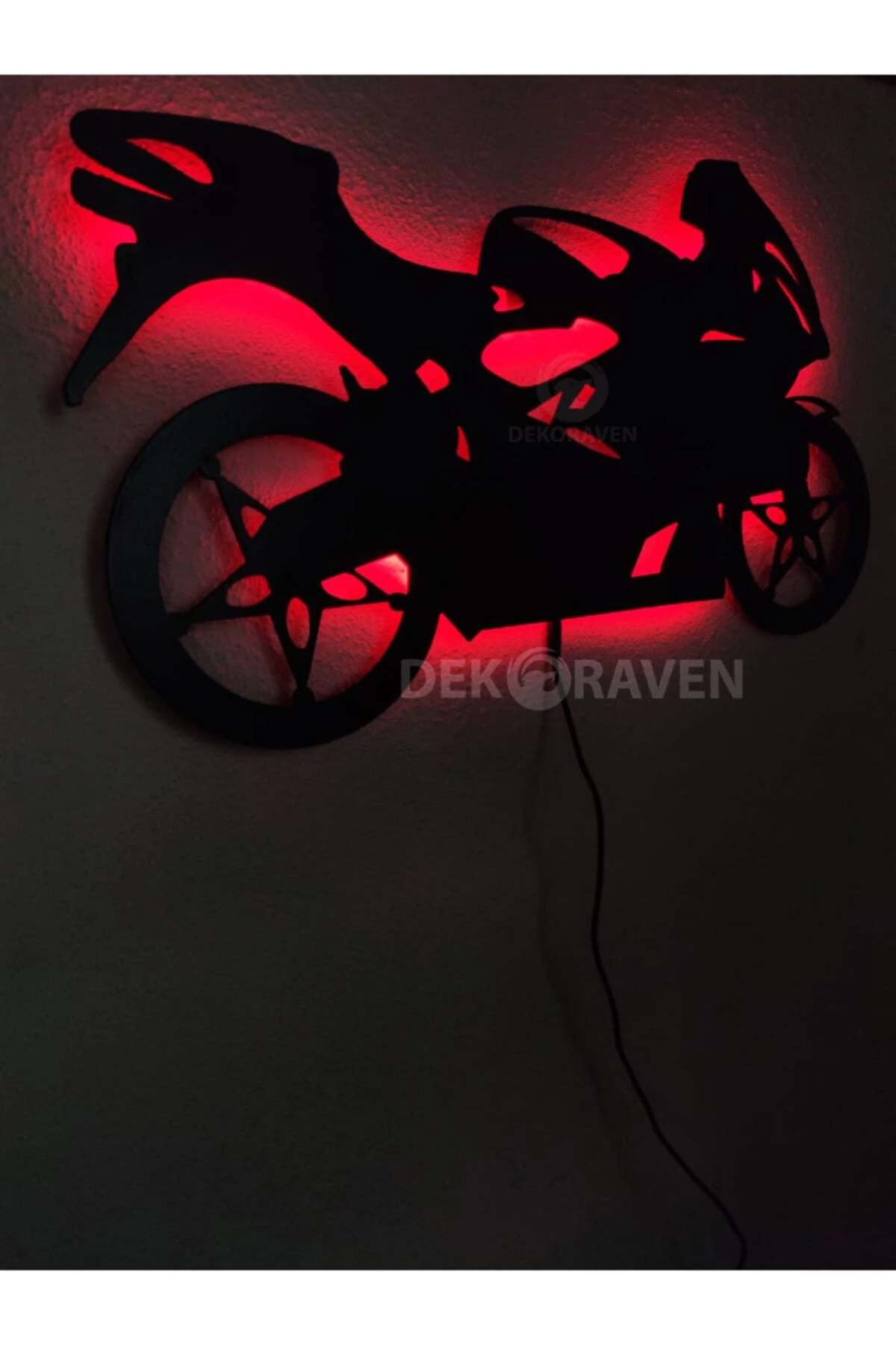 Motorsiket Led Işıklı Tablo