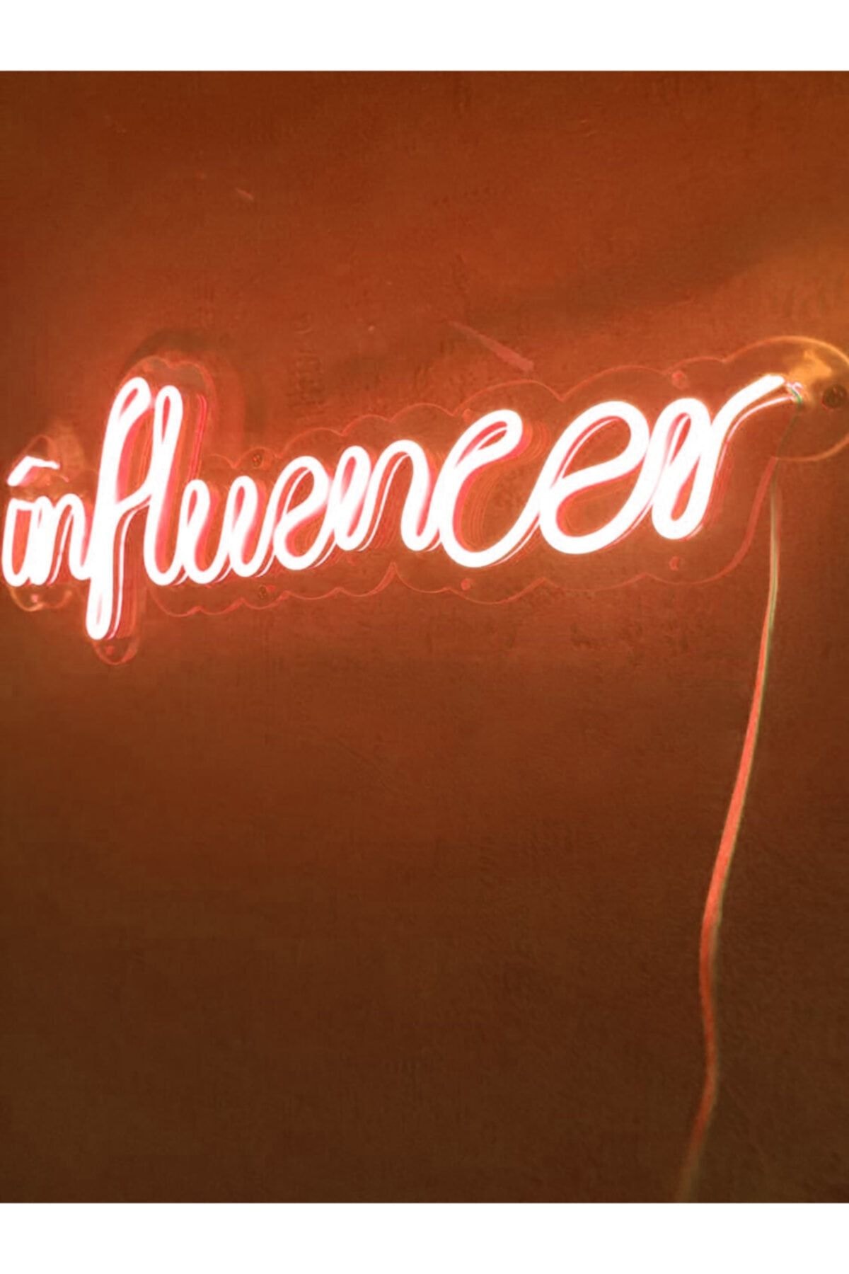 Influencer Dekoratif Led Duvar Aydınlatması Neon Led Yazı Tabela