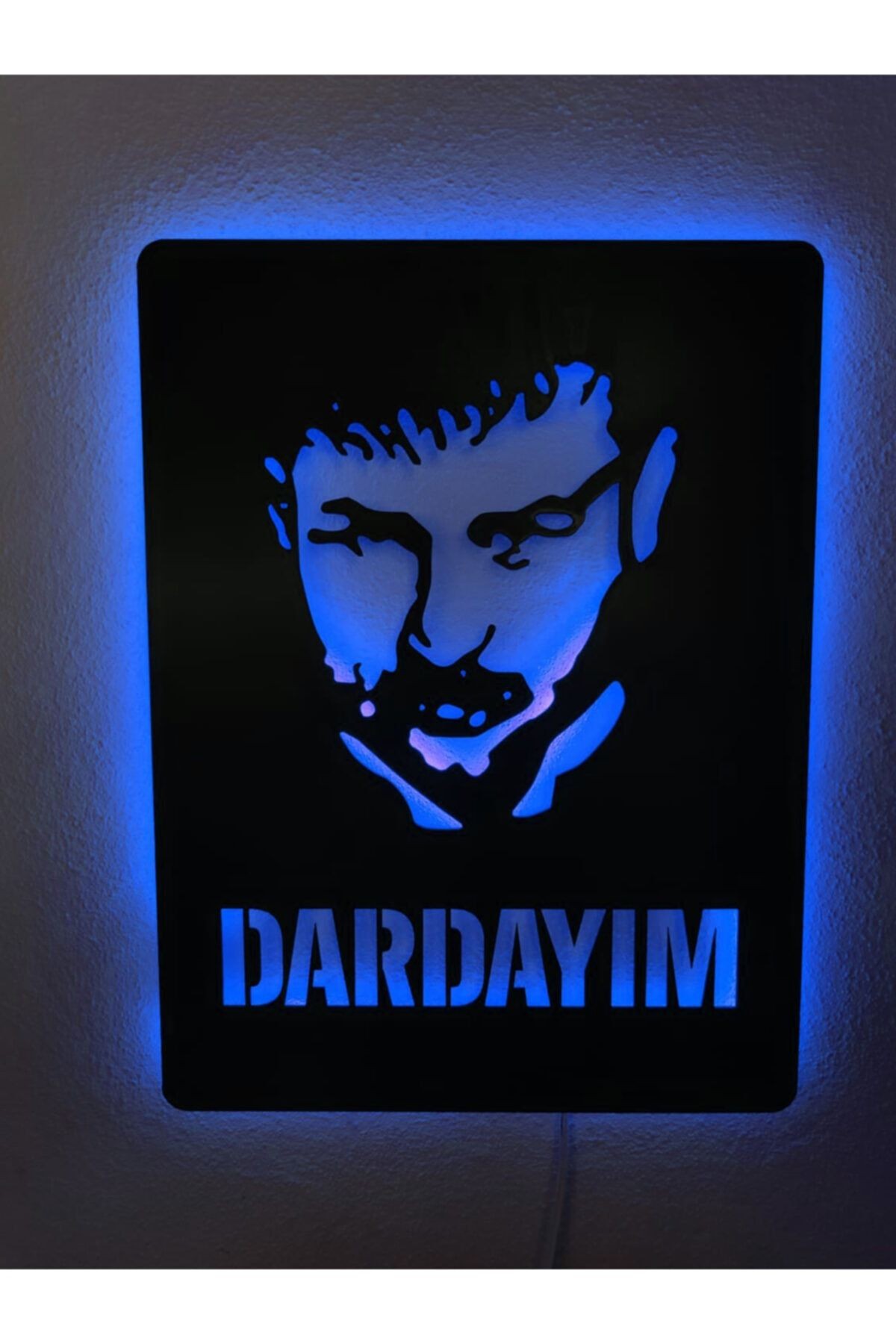 Azer Bülbül Dardayım Led Işıklı Ahşap Tablo