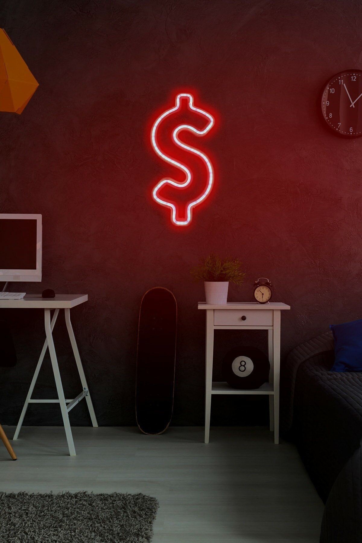 Dolar Logo Dekoratif Neon Aydınlatma