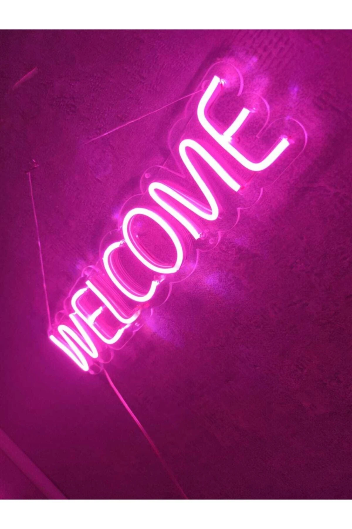 Welcome Led Welcome Neon Led Duvar Dekoru Aydınlatması Neon Led Tabela
