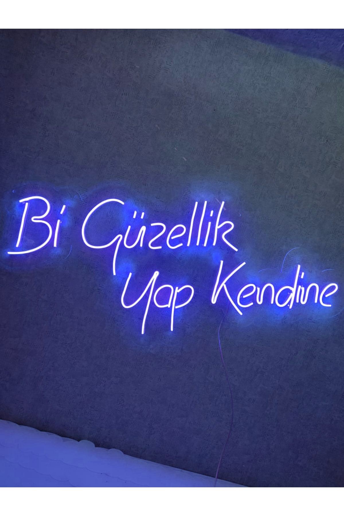 Bi Güzellik Yap Kendine Neon Yazı Neon Tabela Dekoratif Aydınlatma(60x30cm)