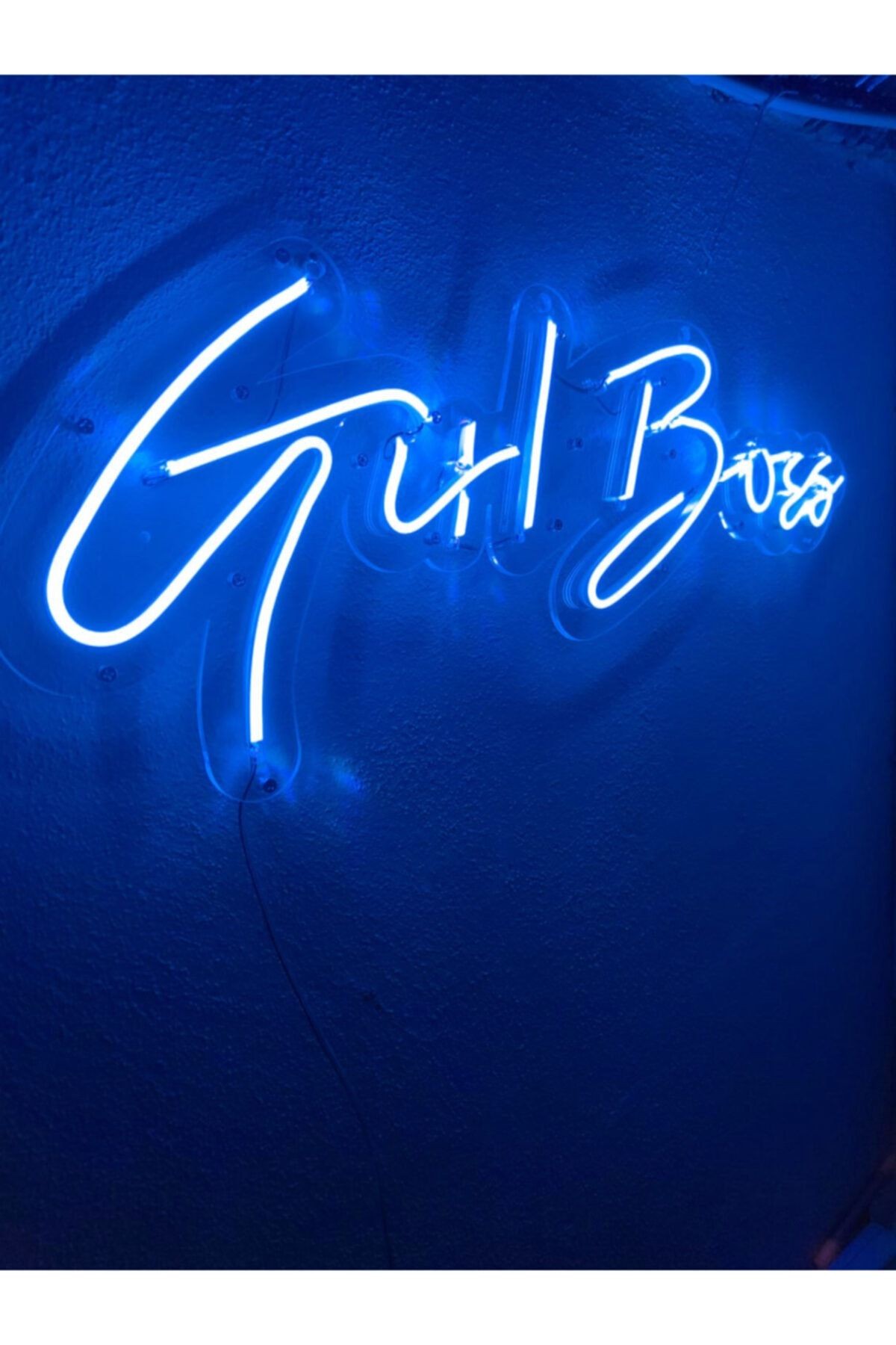 Girl Boss Neon Tabela Neon Yazı Led Dekoratif Duvar Aydınlatması Neon Duvar Dekorasyonu 60x25cm