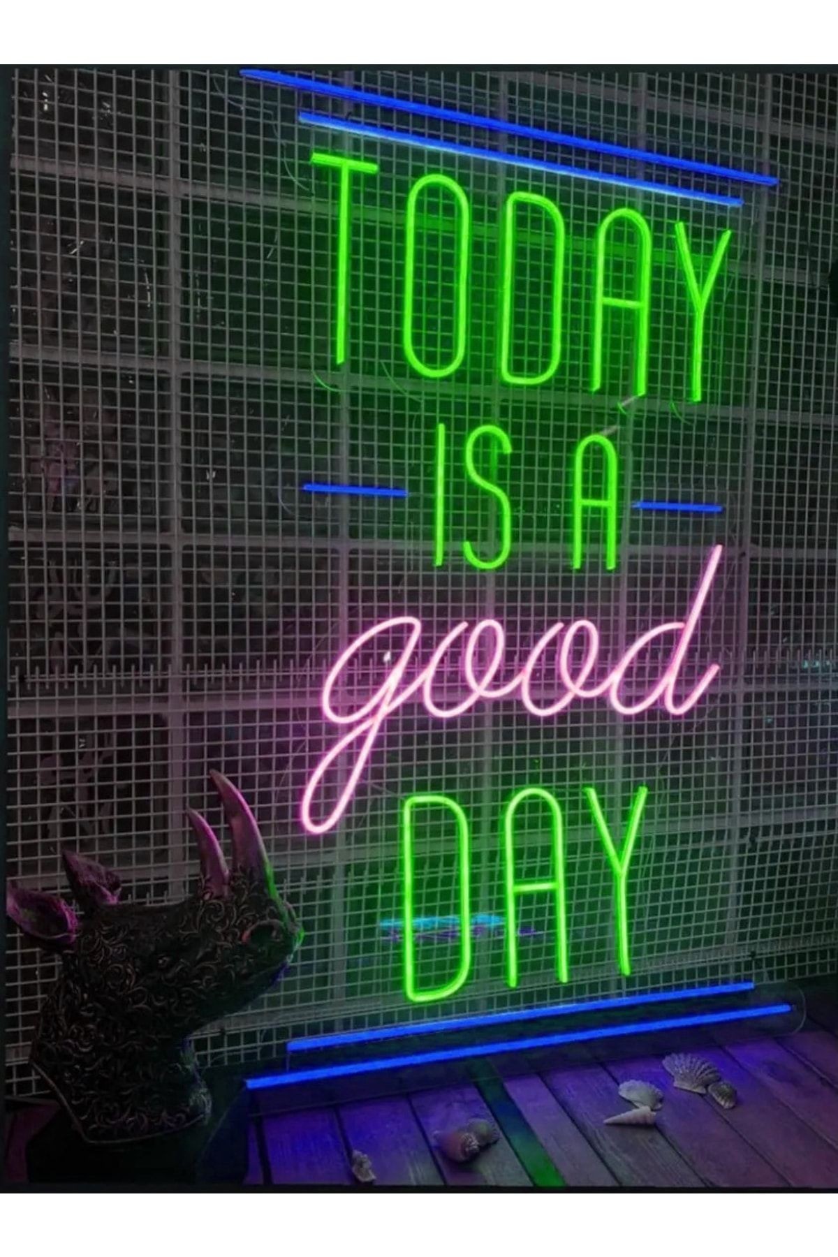 Today Is A Lively Day Neon Led Tabela Kafe Dükkan Neon Dekorasyon