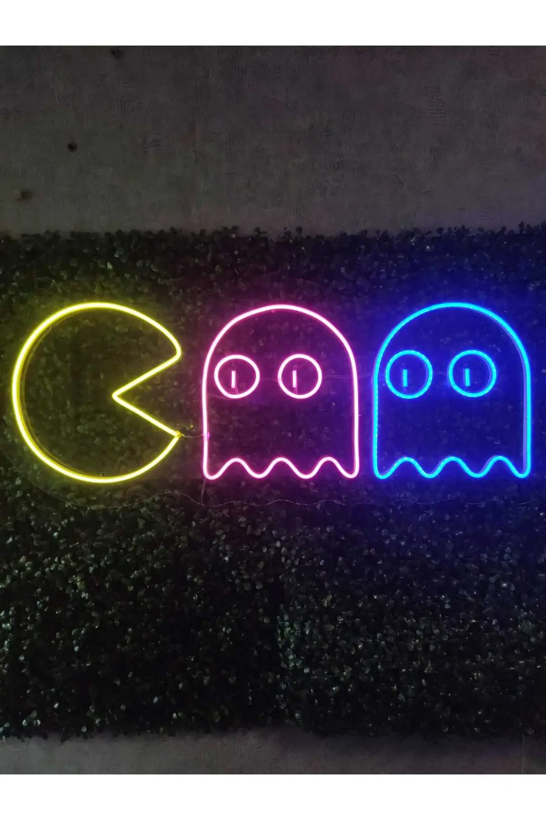 Pacman Neon Led Tabela Dekoratif Aydınlatma(80x30cm)-