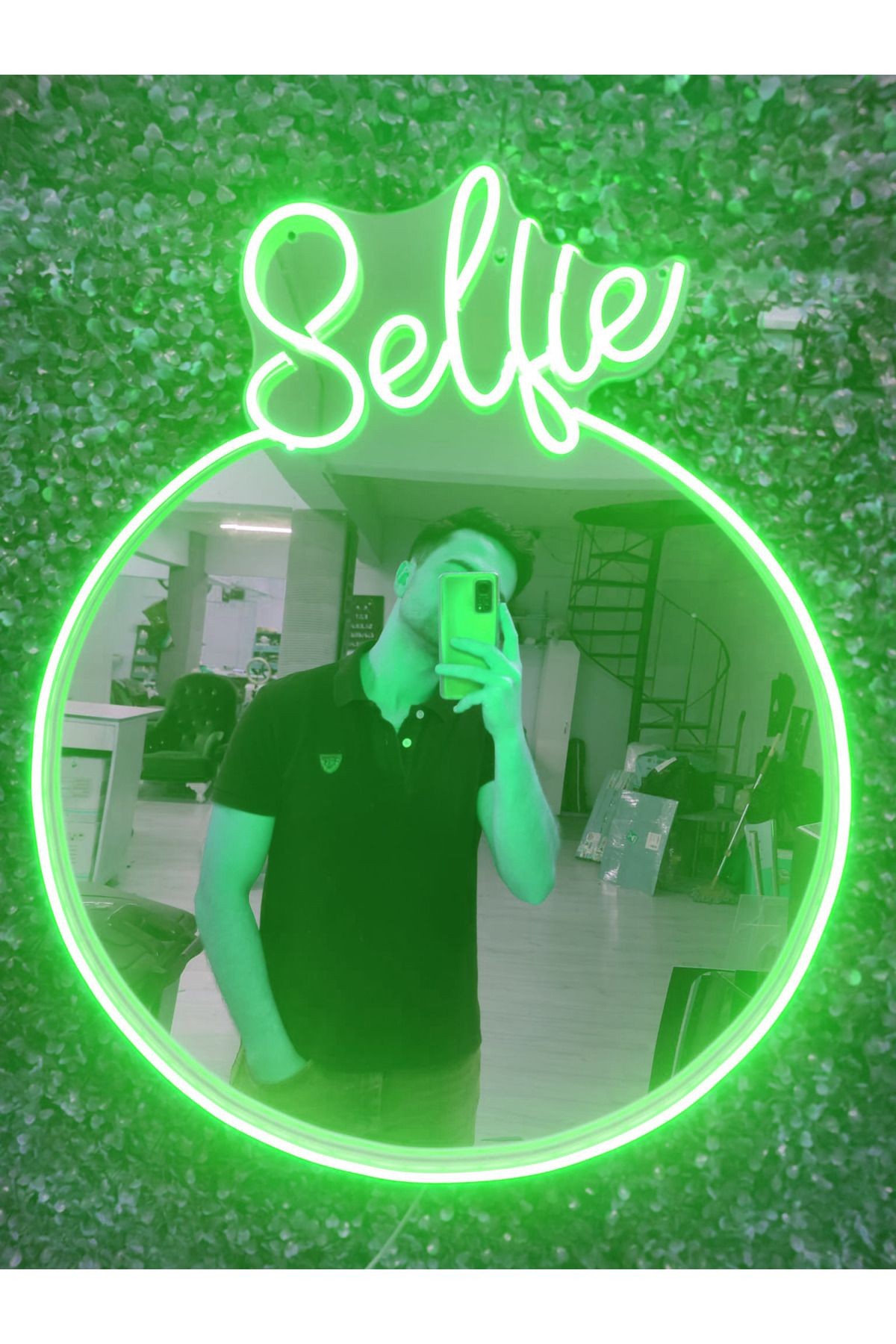 Selfie Neon Led Işıklı Ayna(62x50cm)