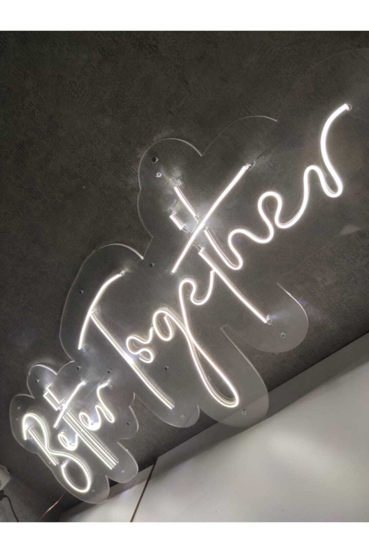 Better Together Neon Led Duvar Aydınlatması Söz Nişan Düğün Arka Plan Süsü
