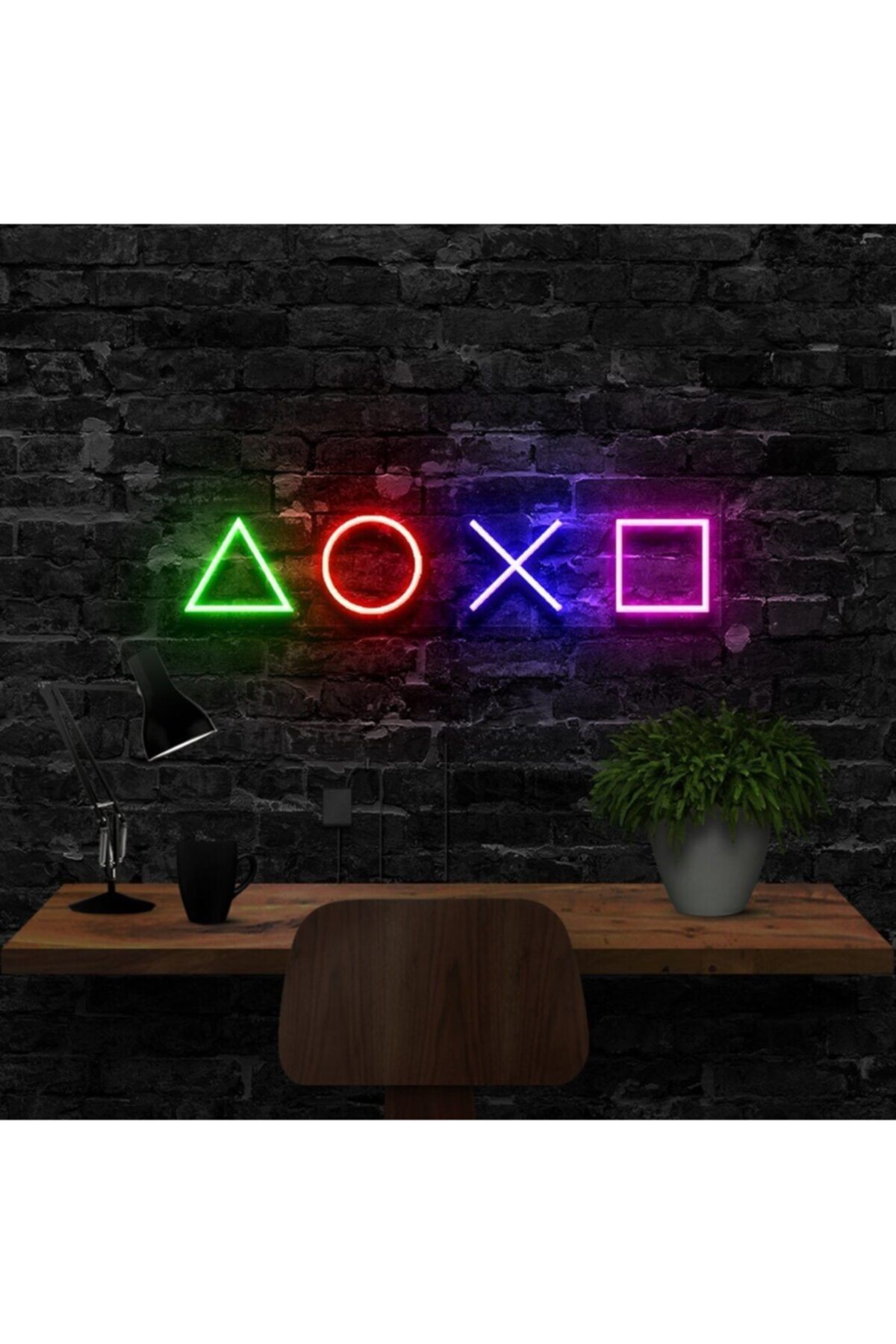 Playstation Şekilleri Neon Led Dekoratif Aydınlatma