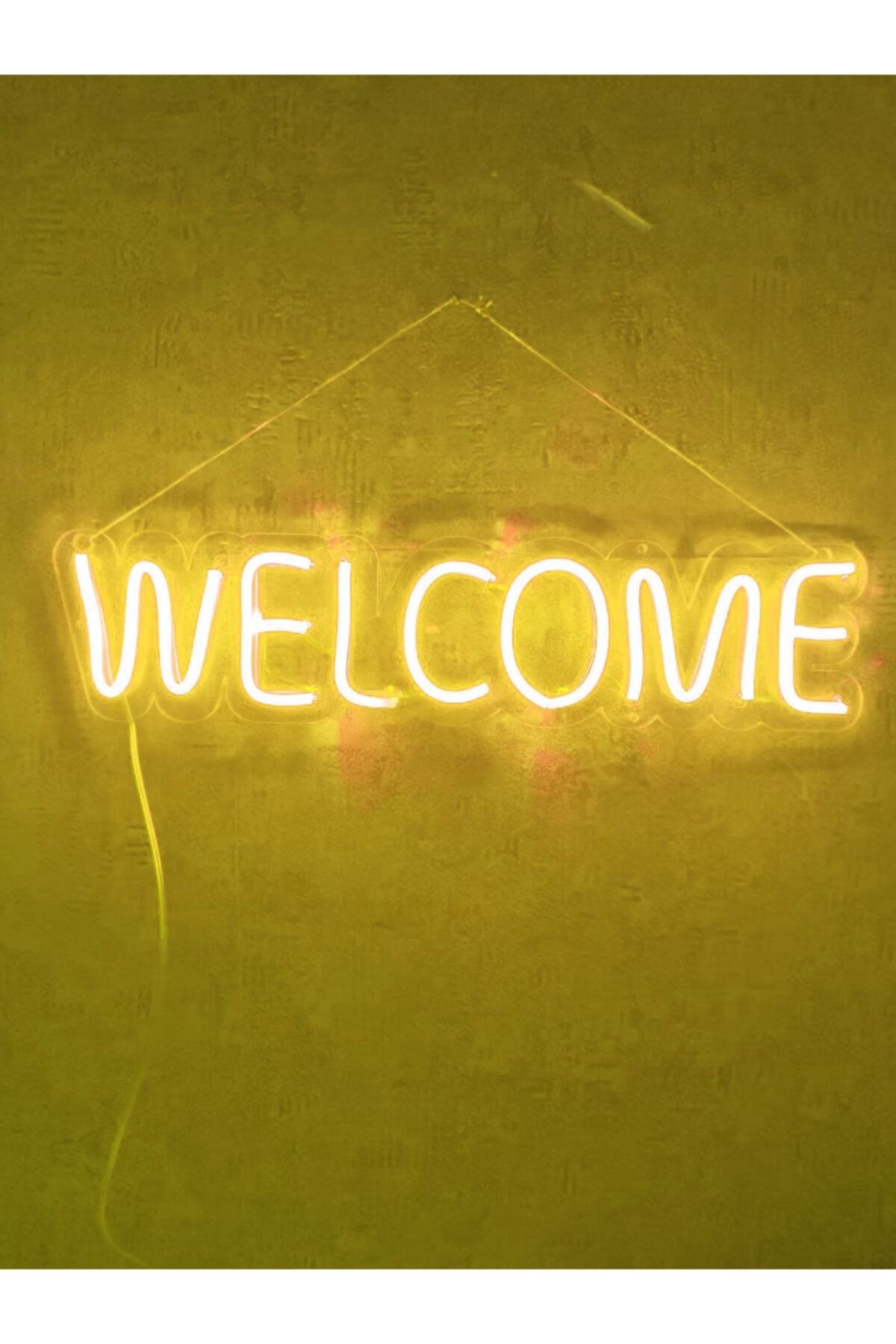 Welcome Neon Led Duvar Dekoru Aydınlatması Neon Led Tabela