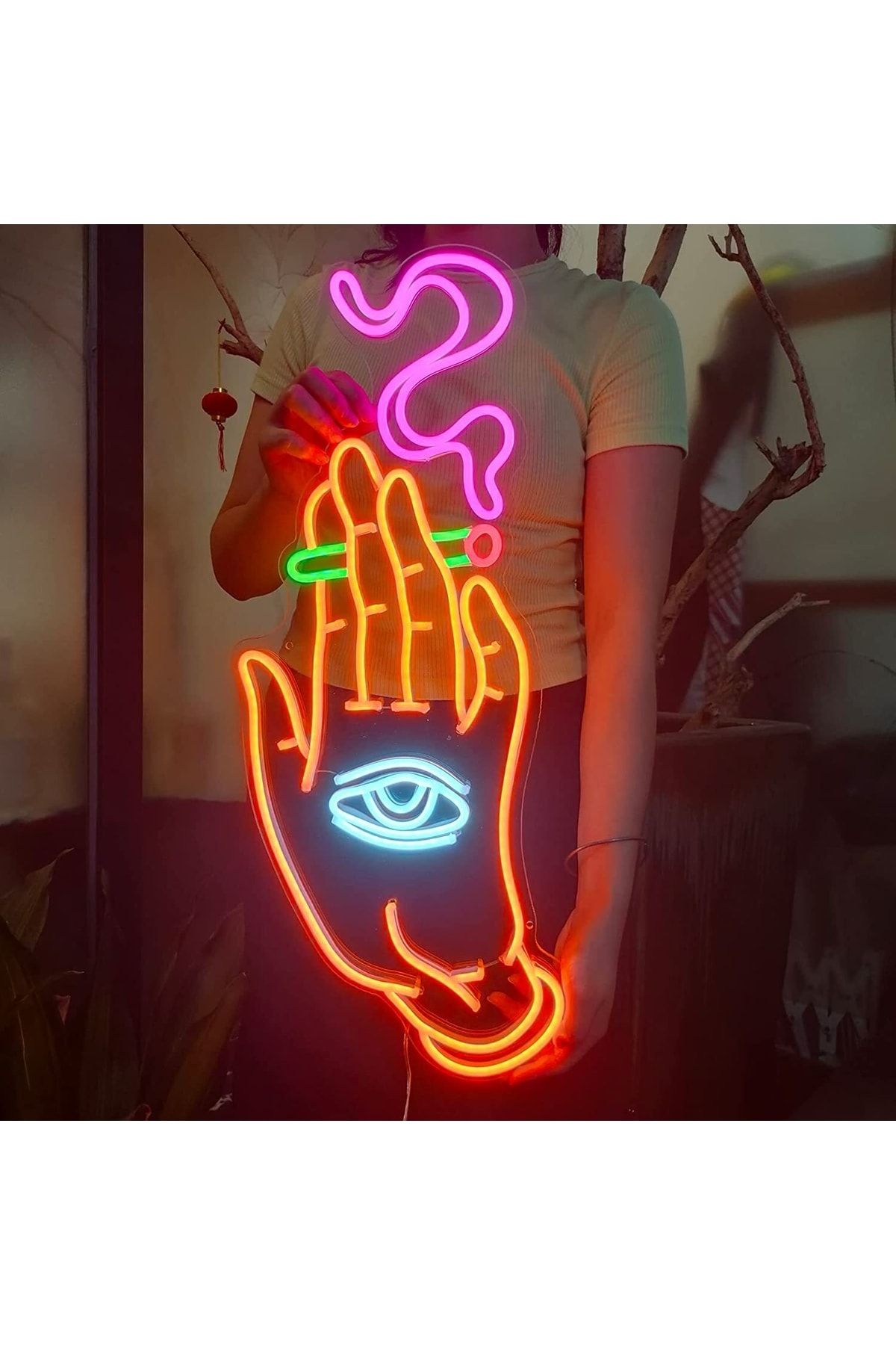 El & Göz Neon Tabela Neon Yazı Dekoratif Aydınlatma