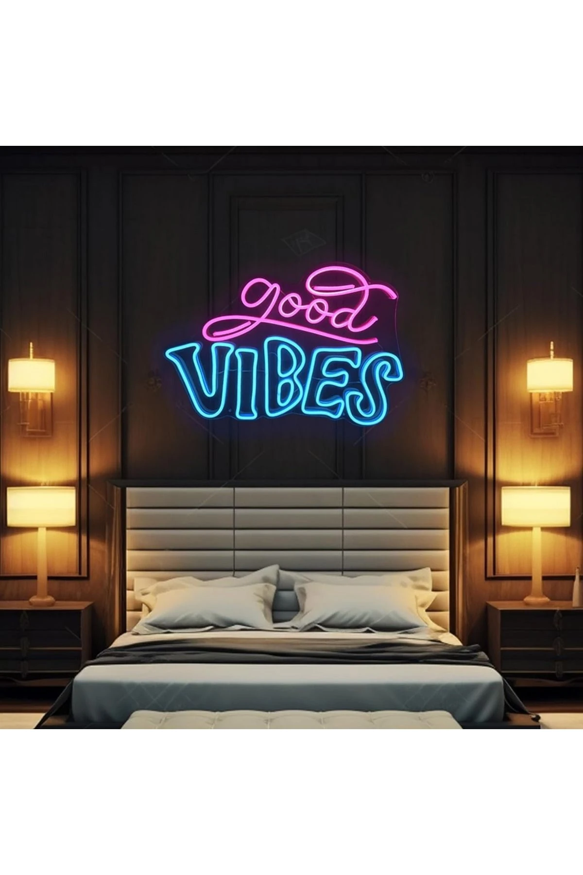 Good Vibes Neon Led Tabela Dekoratif Aydınlatma