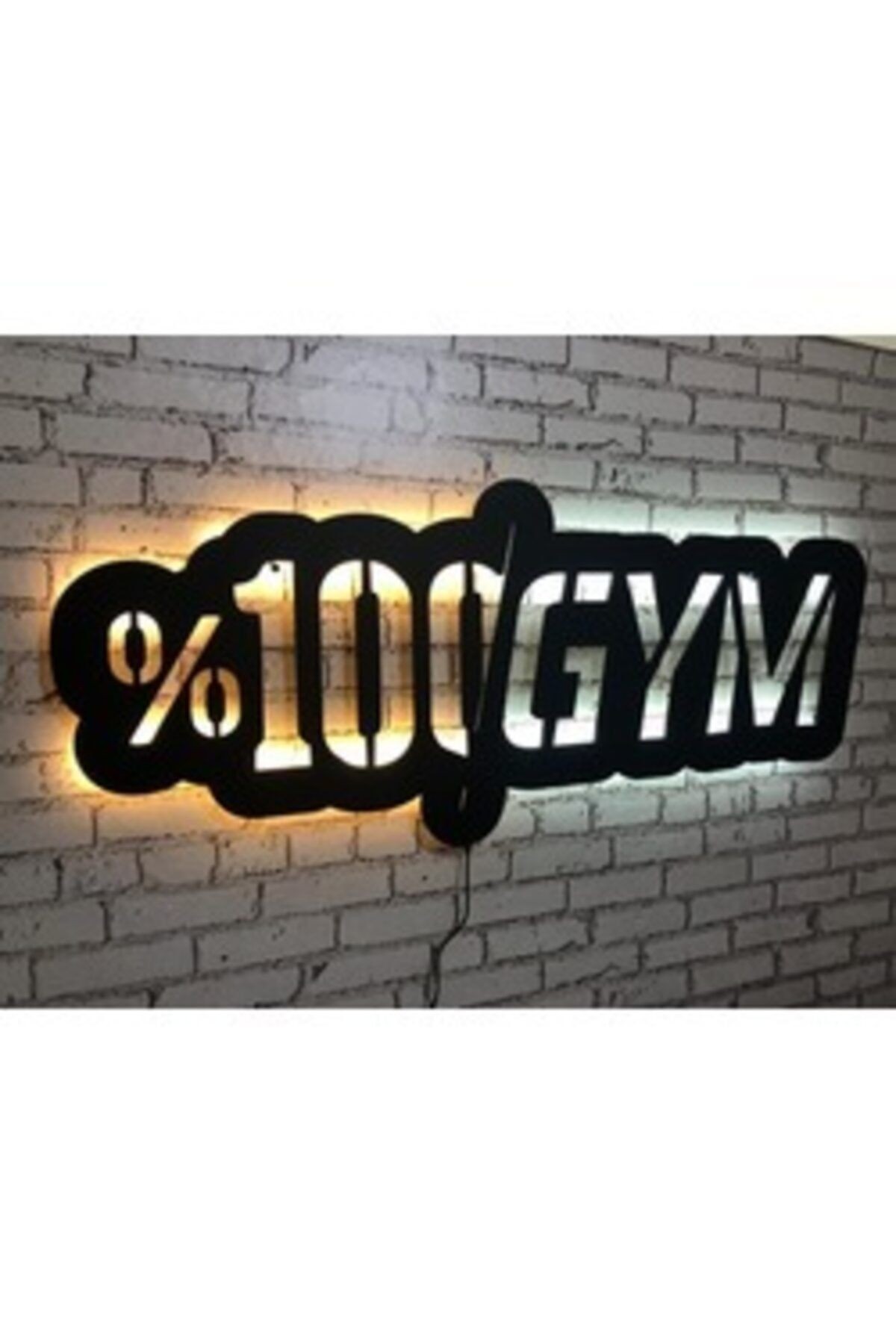 %100gym Ledli Ahşap Tablo