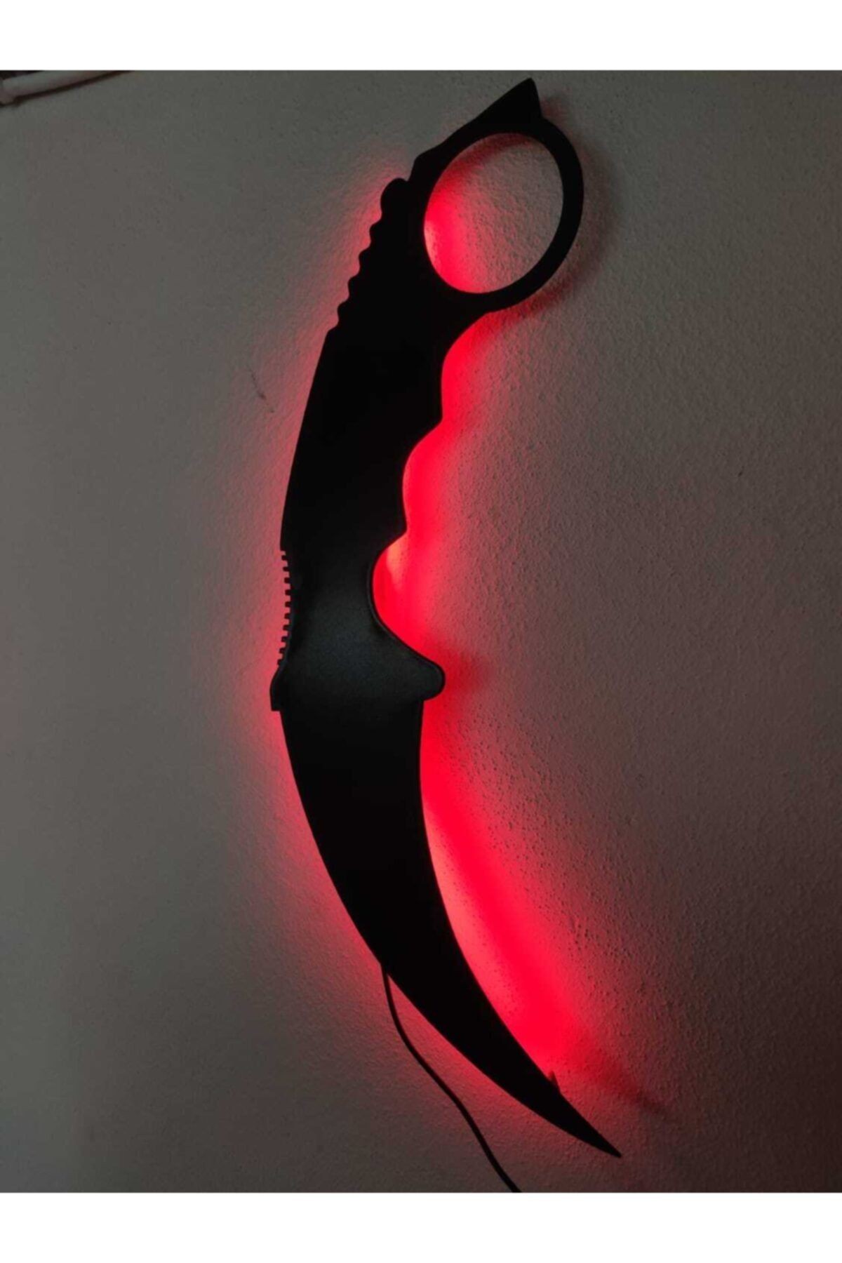 Karambit Led Işıklı Ahşap Tablo