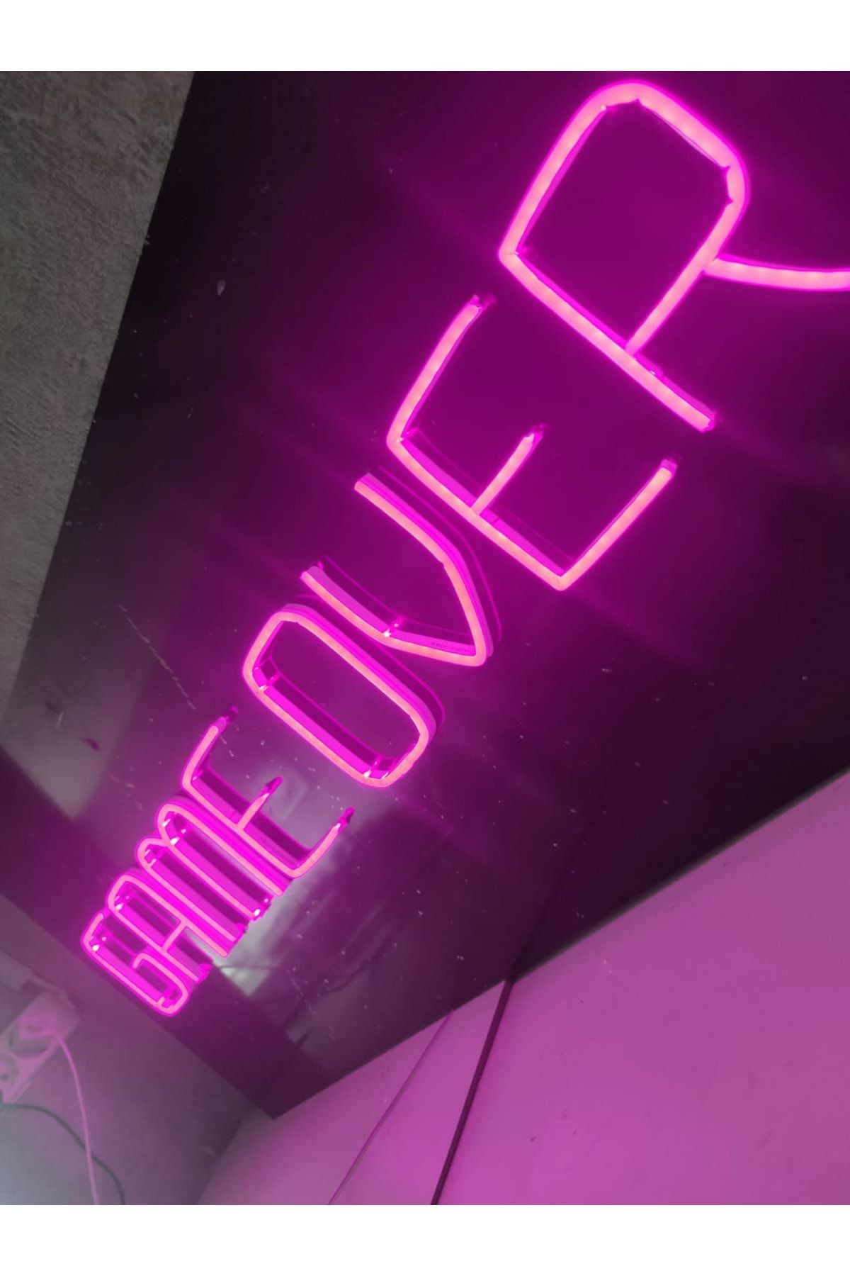 Game Over Gamer Neon Led Tabela Dekoratif Aydınlatma