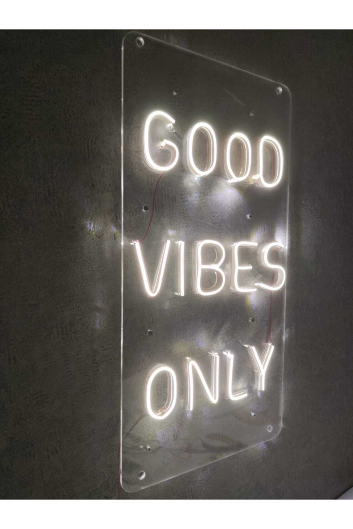 Good Vibes Only Neon Led Tabela Neon Duvar Dekoru