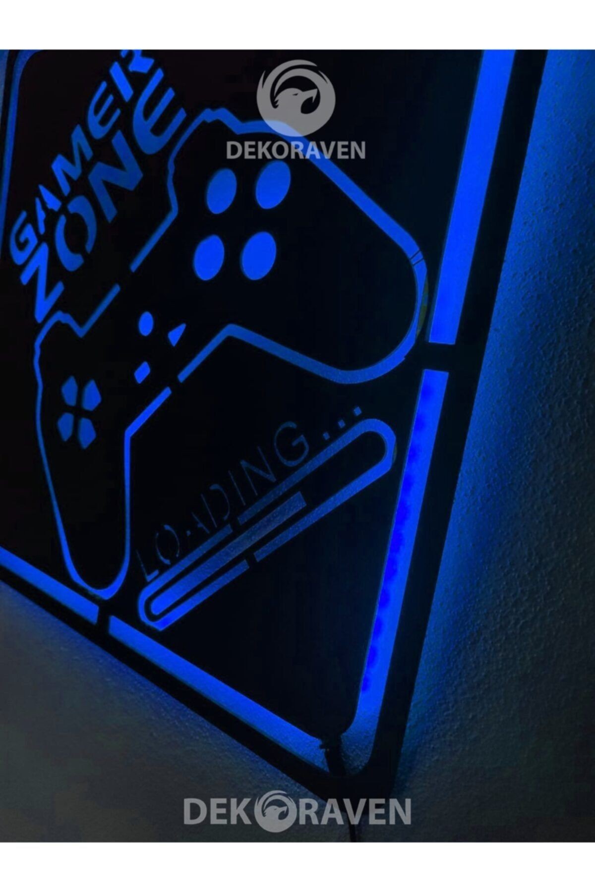 Gamer Zone Led Işıklı Ahşap Tablo