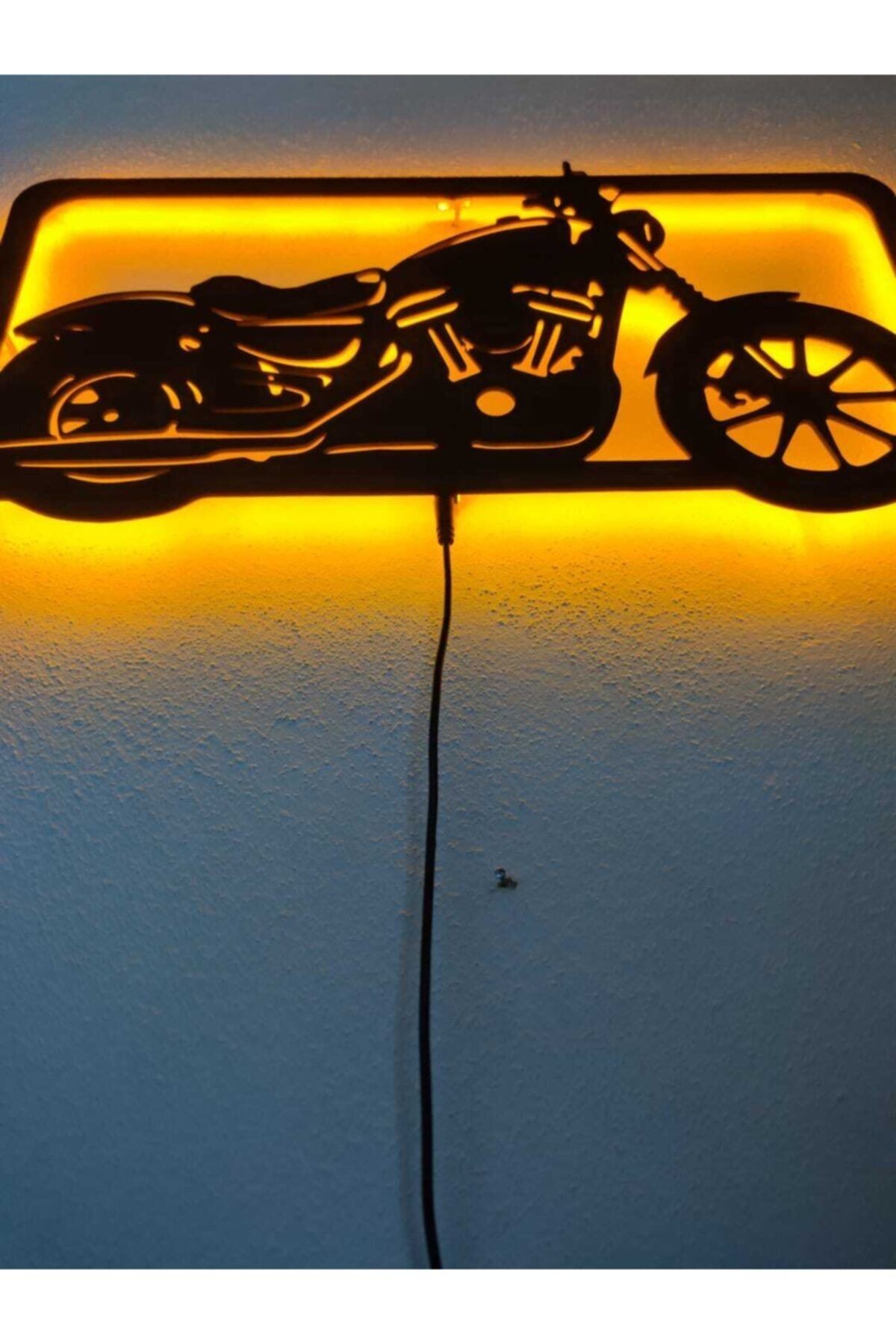 Chopper Motor Led Işıklı Ahşap Tablo