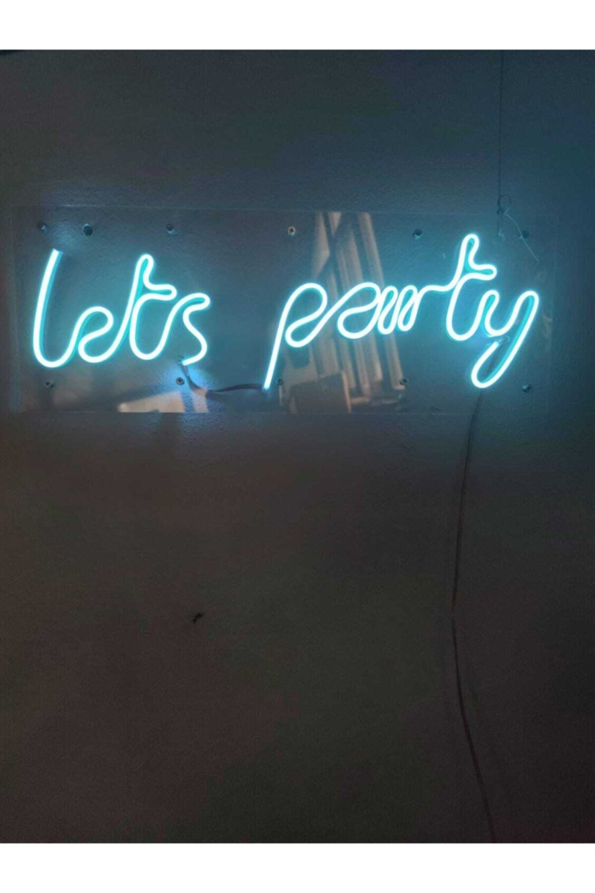 Lets Party Neon Şekiller Işaret Neon Led Dekoratif Duvar Aydınlatması Neon Duvar Yazısı