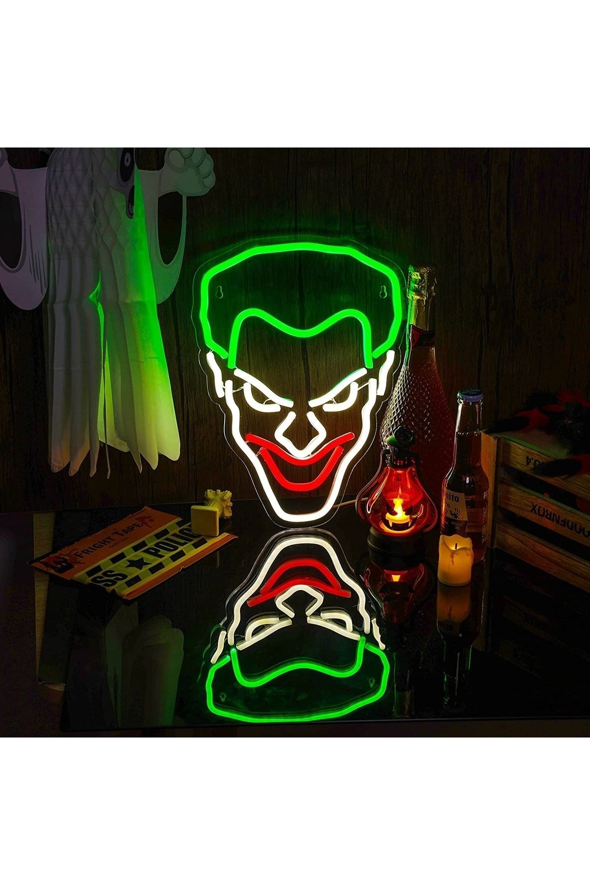 Joker Neon Tabela Neon Yazı Dekoratif Aydınlatma Ve Gece Lambası