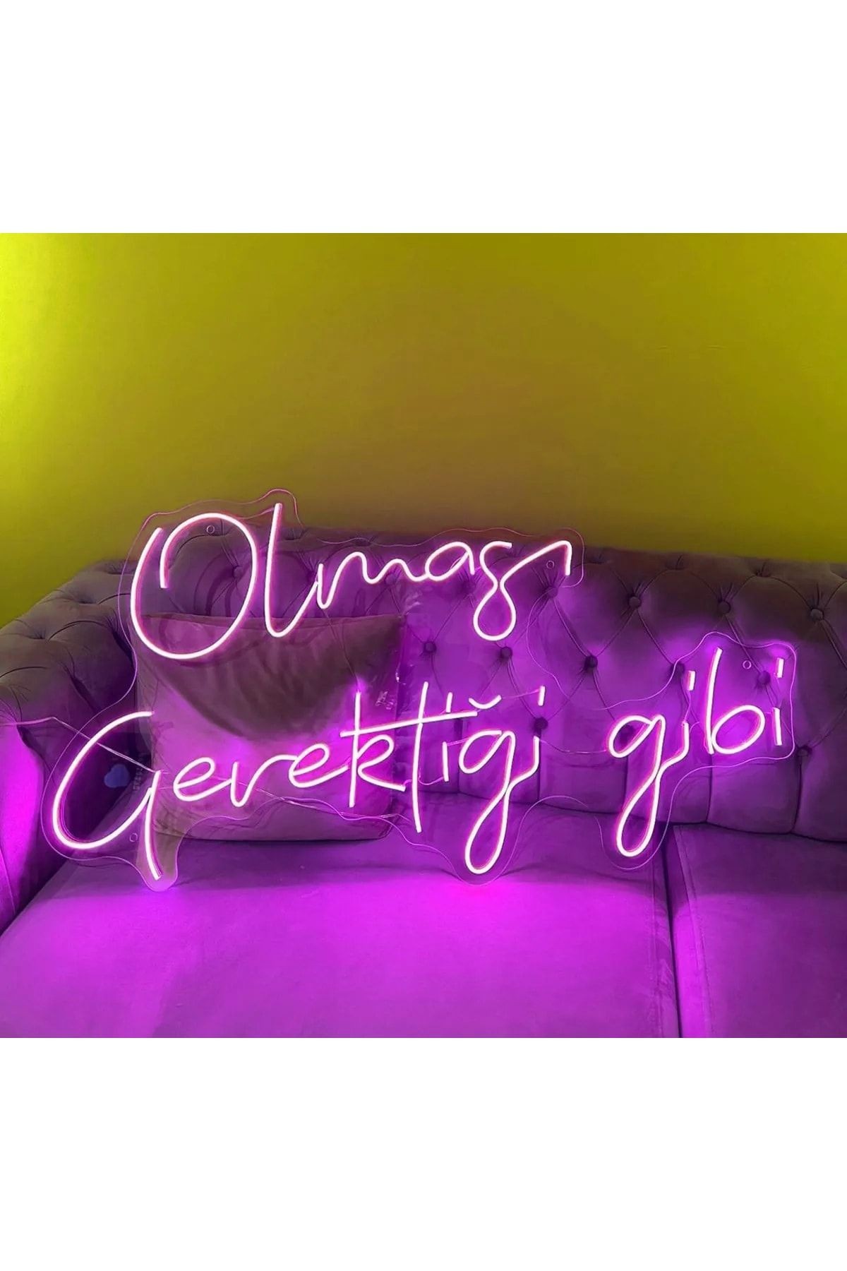 Olması Gerektiği Gibi Yazılı Neon Led Tabela (60x42cm)