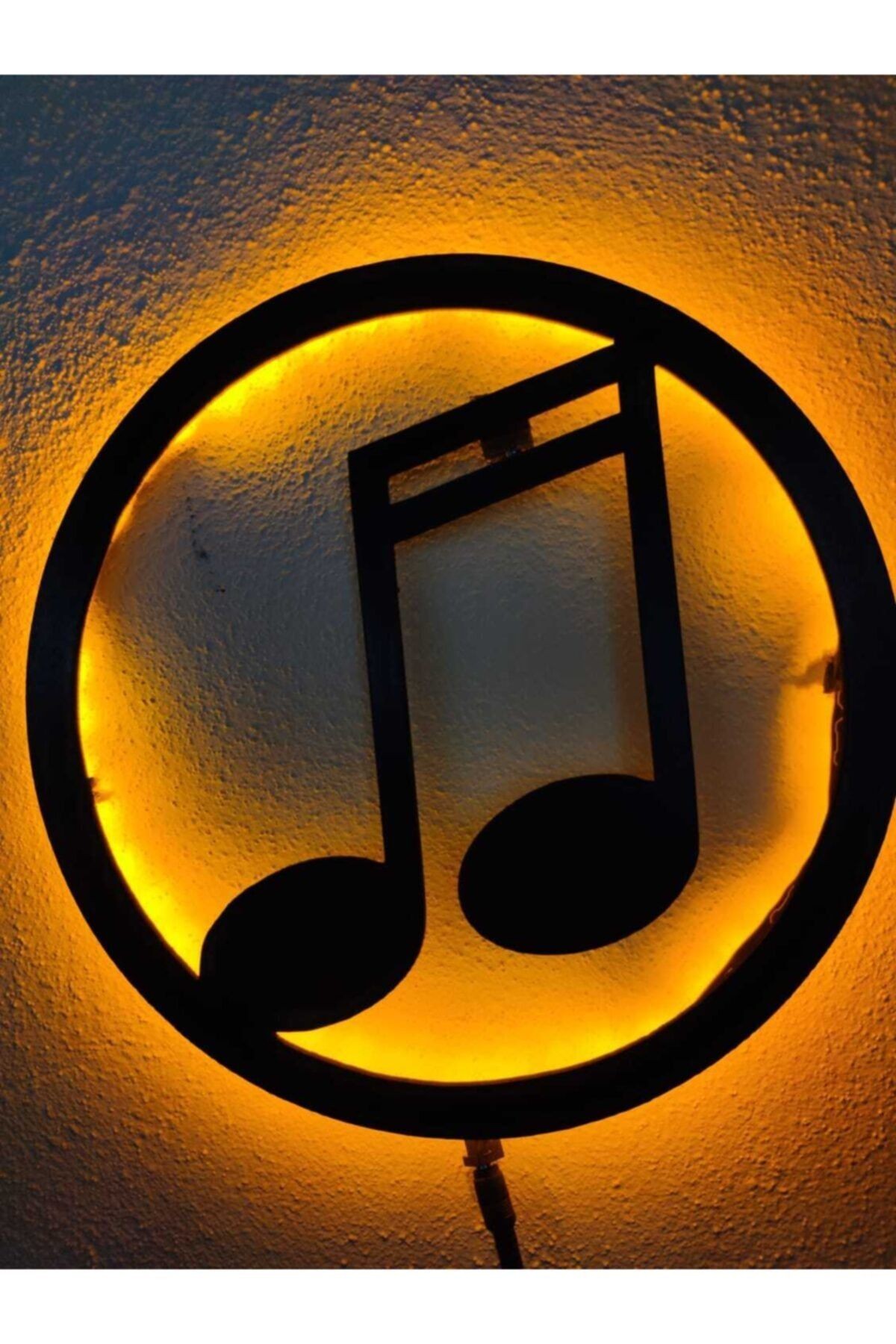 Müzik Nota Led Işıklı Ahşap Dekoratif Tablo