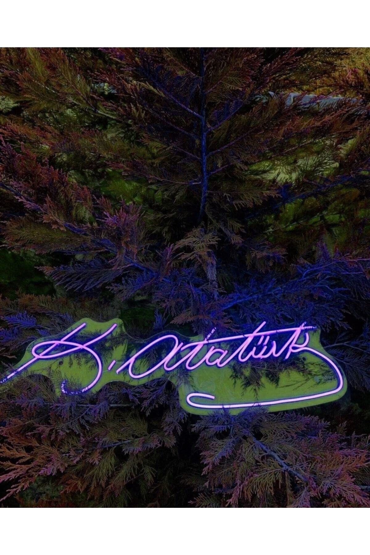 Atatürk Imza Neon Led Tabela Dekoratif Aydınlatma