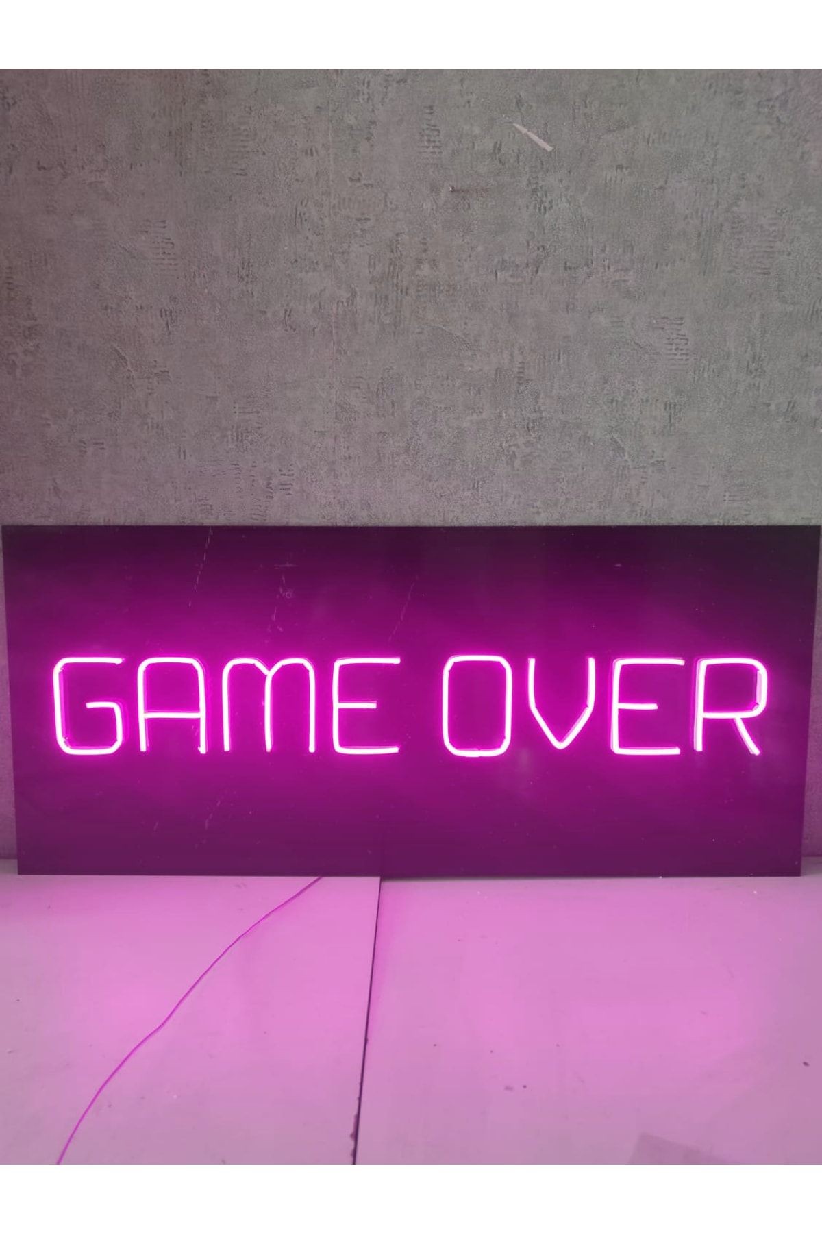 Game Over Gamer Neon Led Tabela Dekoratif Aydınlatma