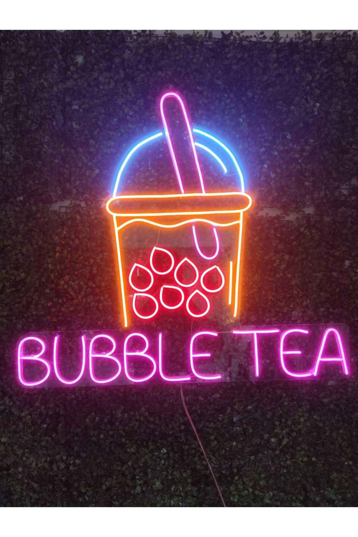 Bubble Tea Neon Led Tabela Dekoratif Aydınlatma(80x50cm)