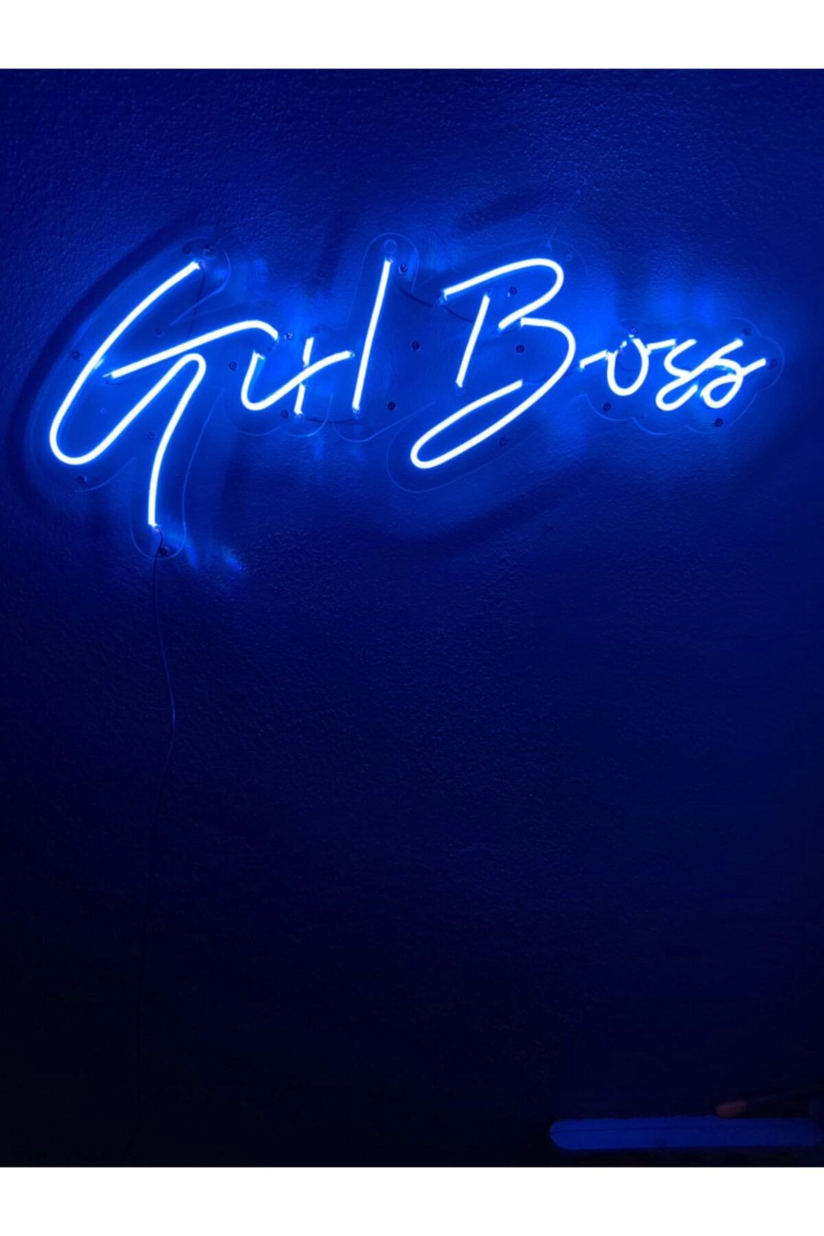 Girl Boss Neon Tabela Neon Yazı Led Dekoratif Duvar Aydınlatması Neon Duvar Dekorasyonu 60x25cm