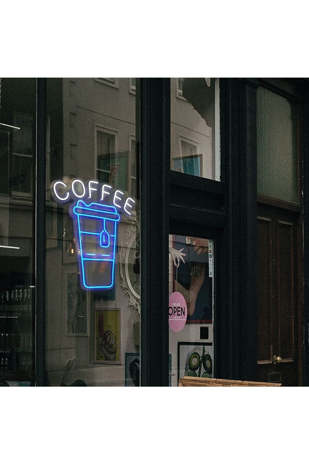 Coffee-kahve Bardak Neon Tabela Neon Yazı Dekoratif Aydınlatma