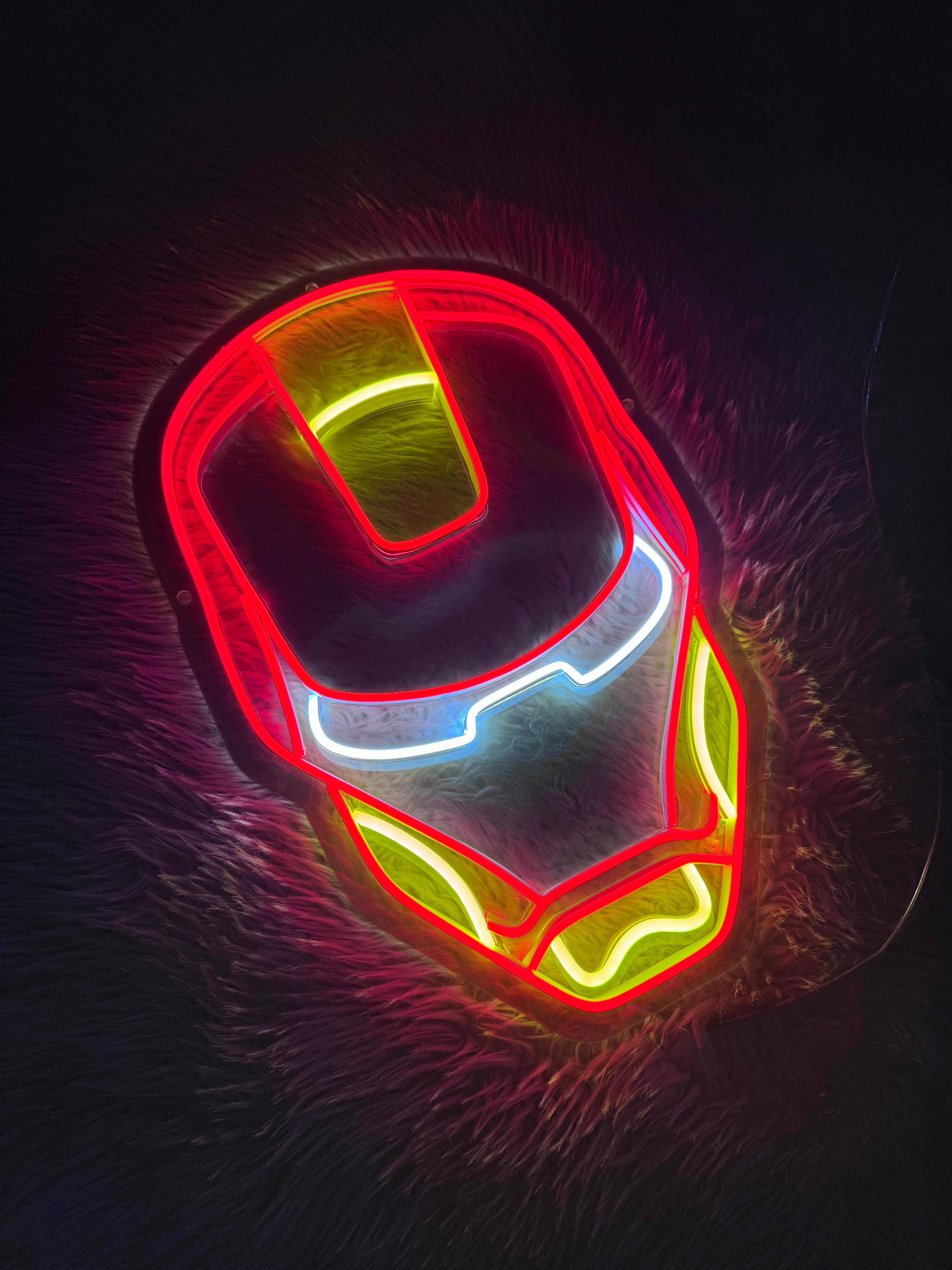 Iron Man Neon Led Tabela – Marvel Dekoratif Işık