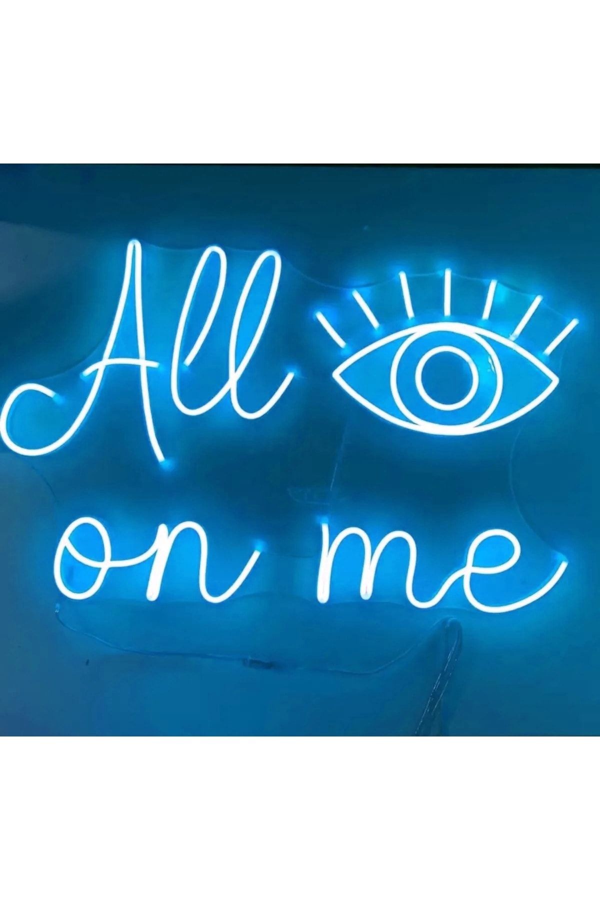 All On Me Yazılı Neon Led Tabela Dekoratif Aydınlatma (50x32 Cm)