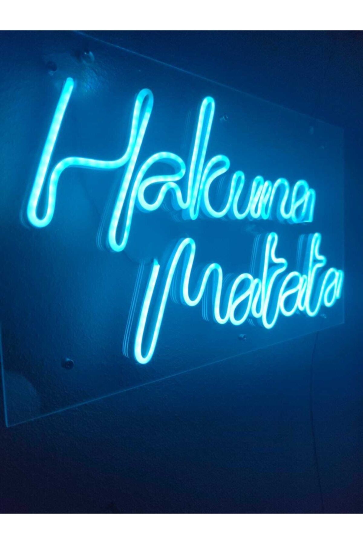 Hakuna Matata Neon Şekiller Işaret Neon Led Dekoratif Duvar Aydınlatması Neon Duvar Yazısı