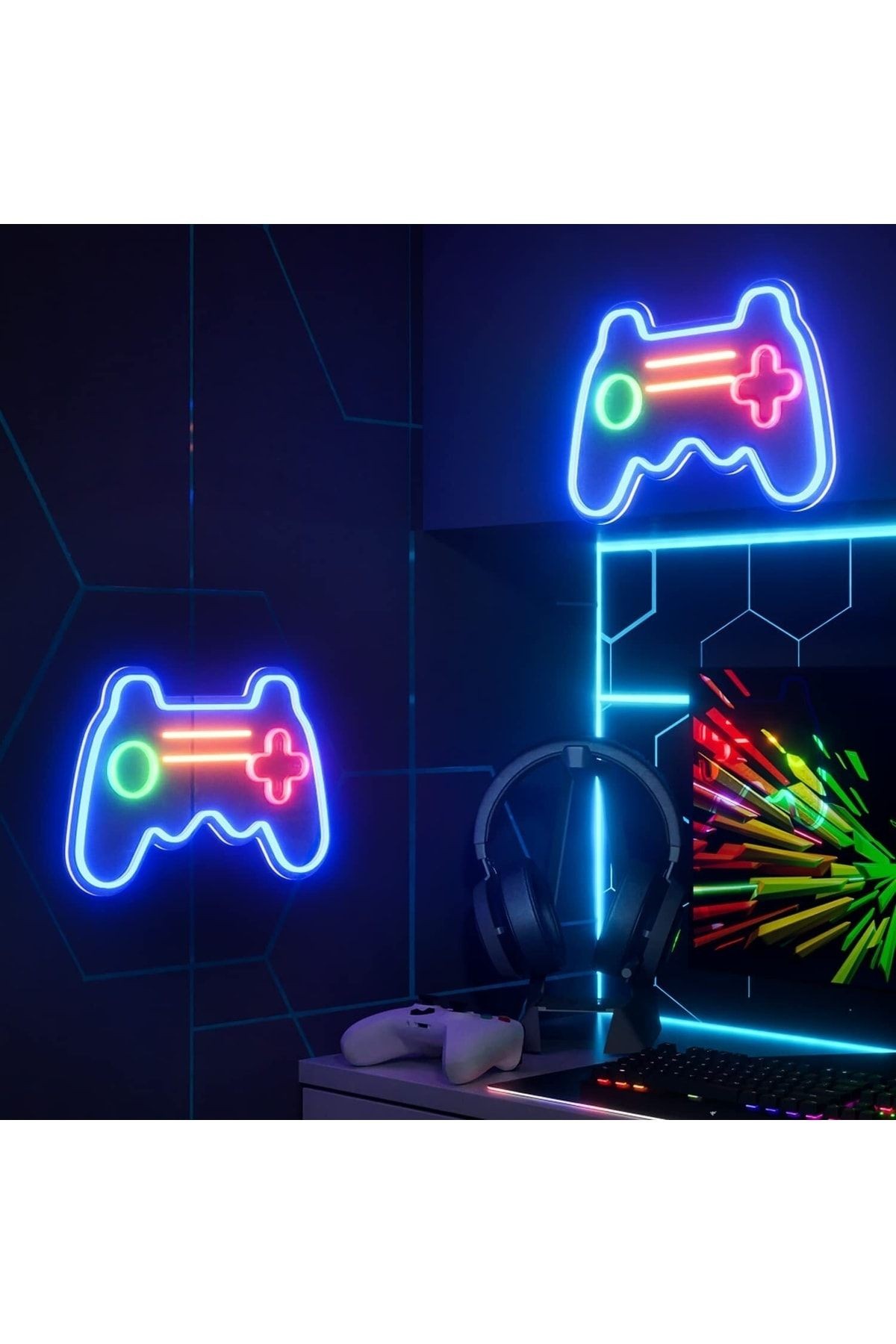 Playstation Neon Tabela Neon Yazı Dekoratif Aydınlatma Ve Gece Lambası