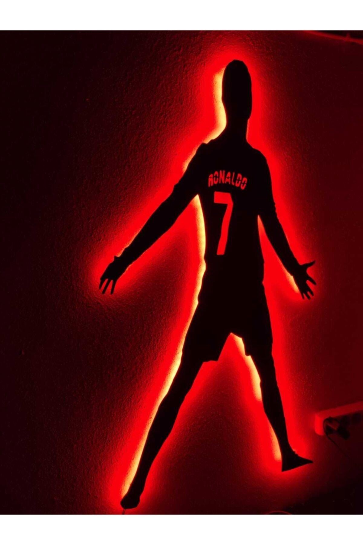 Ronaldo Cr7 Led Işıklı Ahşap Tablo