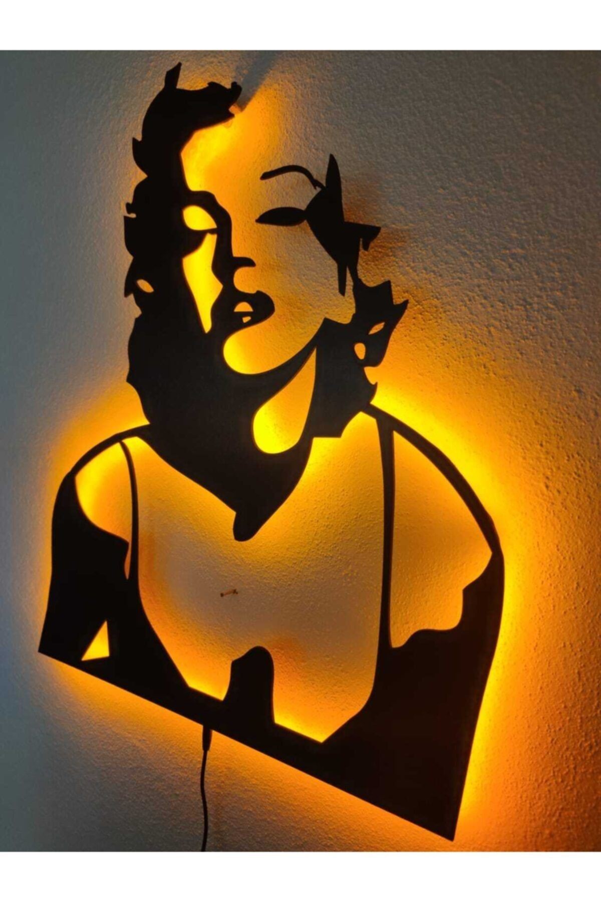 Marilyn Monroe Led Işıklı Ahşap Dekoratif Tablo