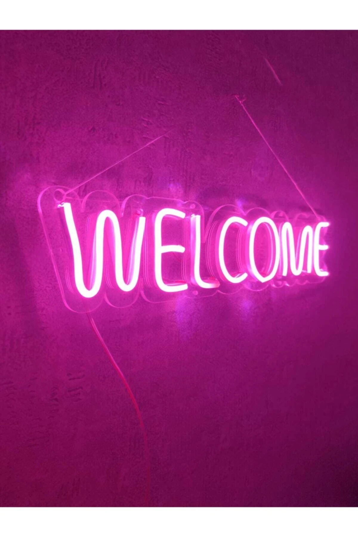 Welcome Led Welcome Neon Led Duvar Dekoru Aydınlatması Neon Led Tabela