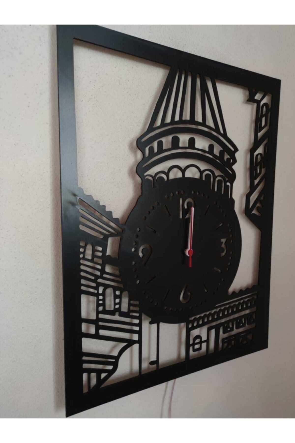 Galata Kulesi Led Işıklı Duvar Saati