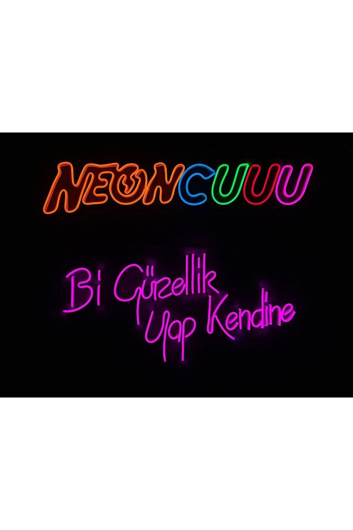 Bi Güzellik Yap Kendine Lüks Dekoratif Neon Led Tablo, Neon Duvar Tabela