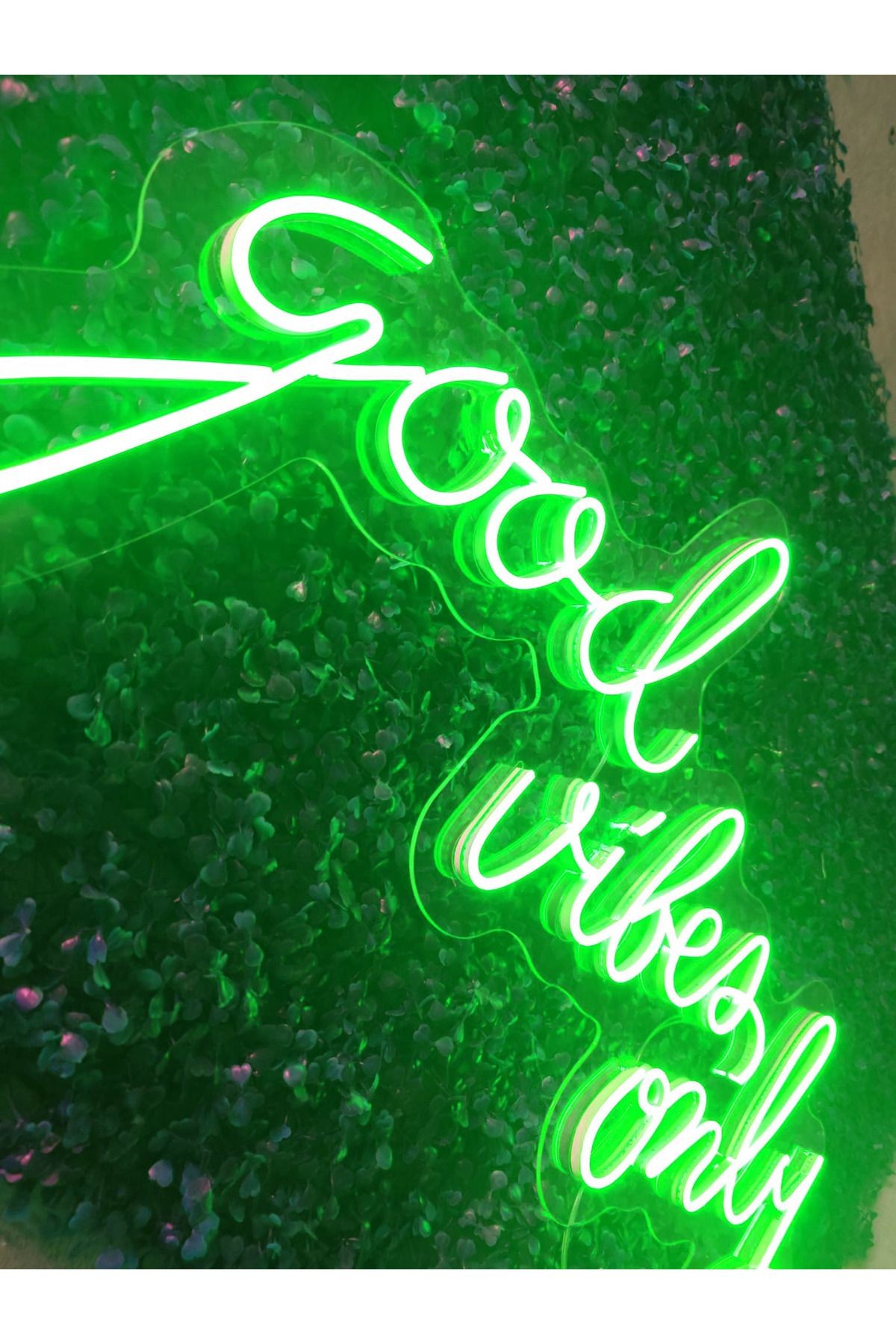 Good Vibes Only Neon Led Tabela Dekoratif Aydınlatma(80x45cm)