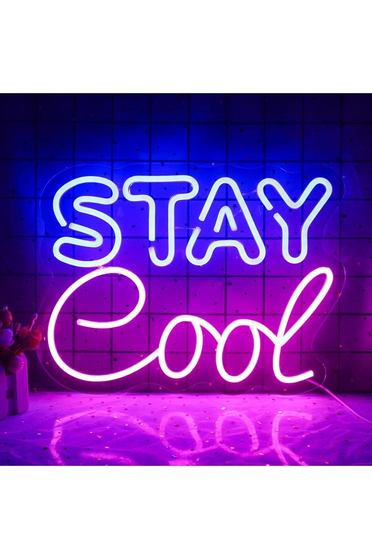 Stay Cool Neon Tabela Neon Yazı Dekoratif Aydınlatma