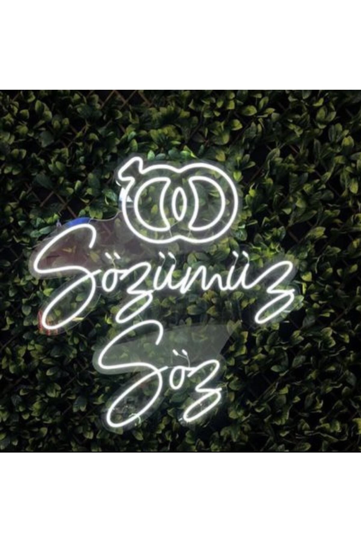 Sözümüz Söz Yazılı Neon Led Aydınlatma