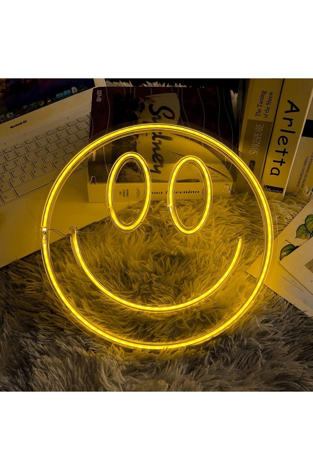 Gülücük Emoji Smile Neon Tabela Neon Yazı Dekoratif Aydınlatma