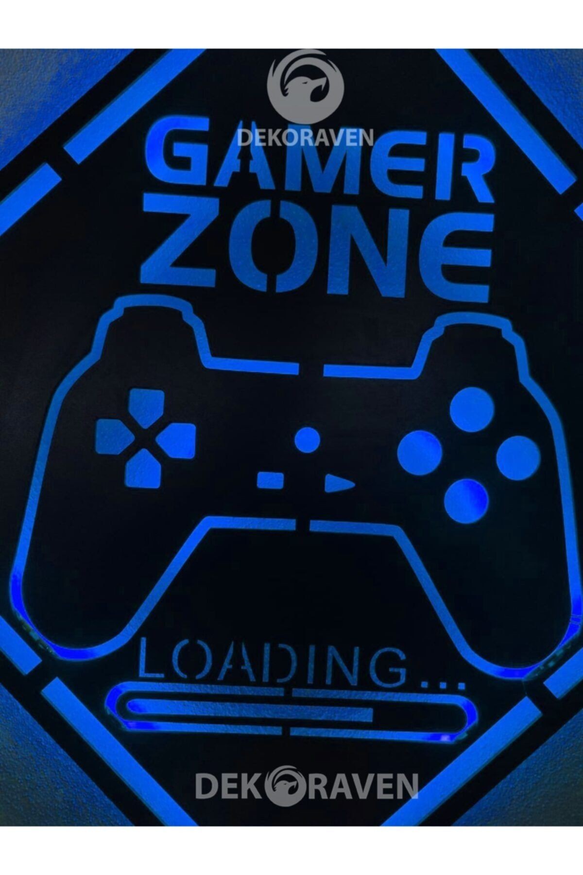 Gamer Zone Led Işıklı Ahşap Tablo