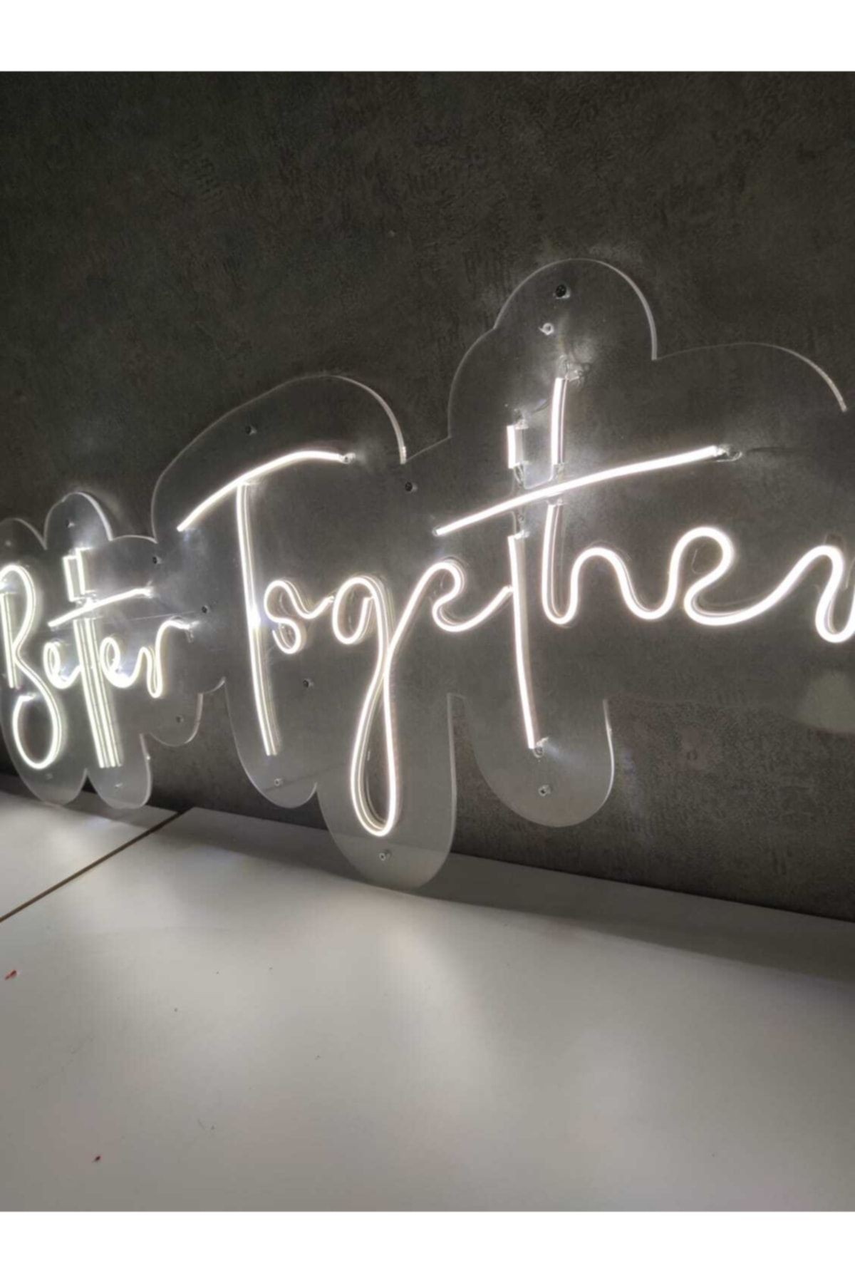 Better Together Neon Led Duvar Aydınlatması Söz Nişan Düğün Arka Plan Süsü