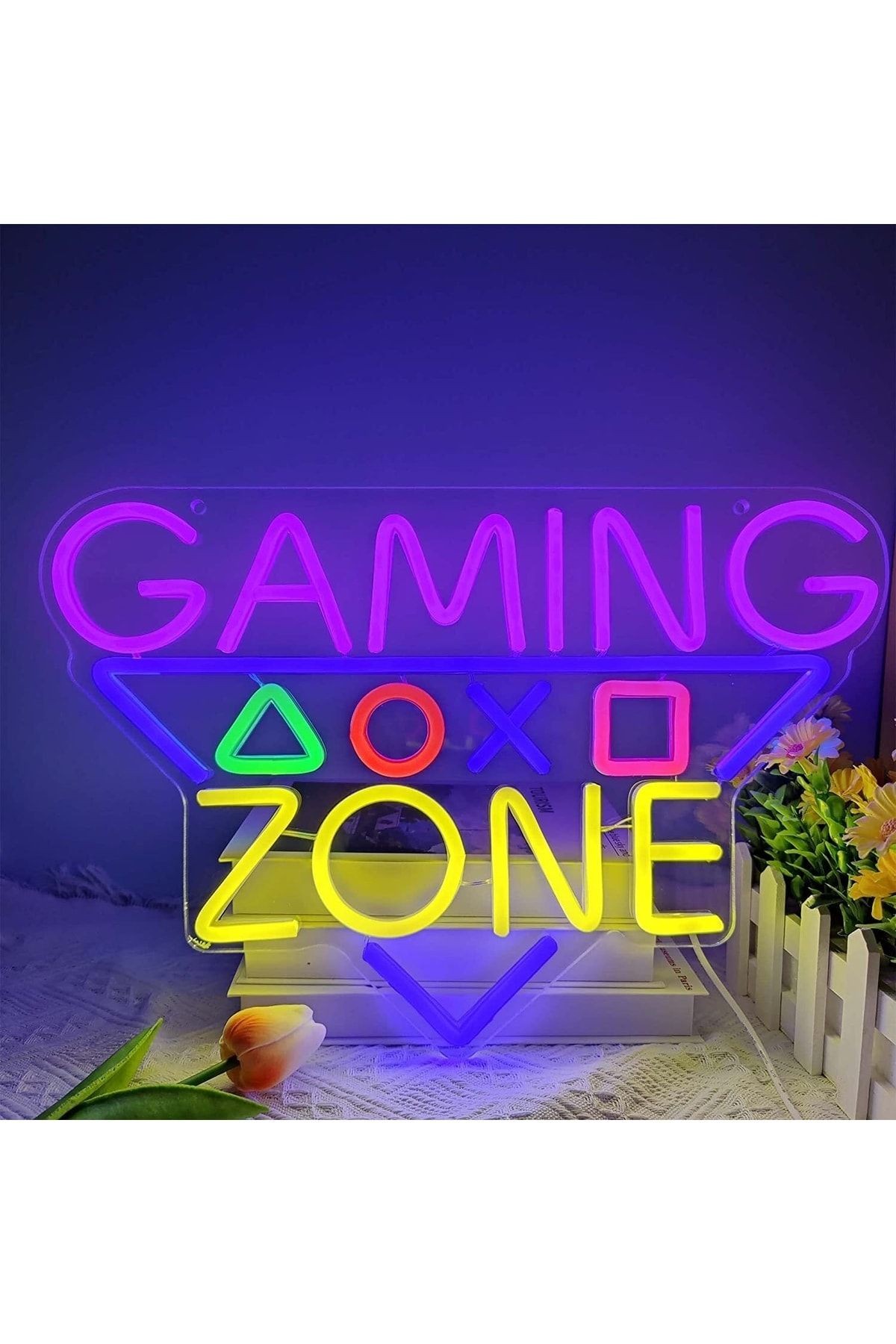 Gaming Zone Neon Tabela Neon Yazı Dekoratif Aydınlatma